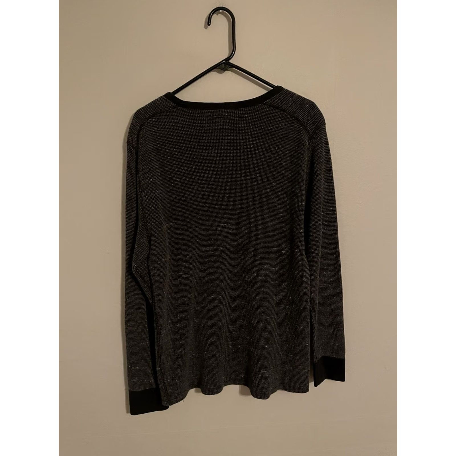 Wallace & Barnes Wallace & Barnes J.Crew 04987 Gray L/S Grid Waffle Thermal Shirt - Men's XL, Long Sleeve, 100% Cotton, Regular Size US XL / EU 56 / 4 - 3 Thumbnail