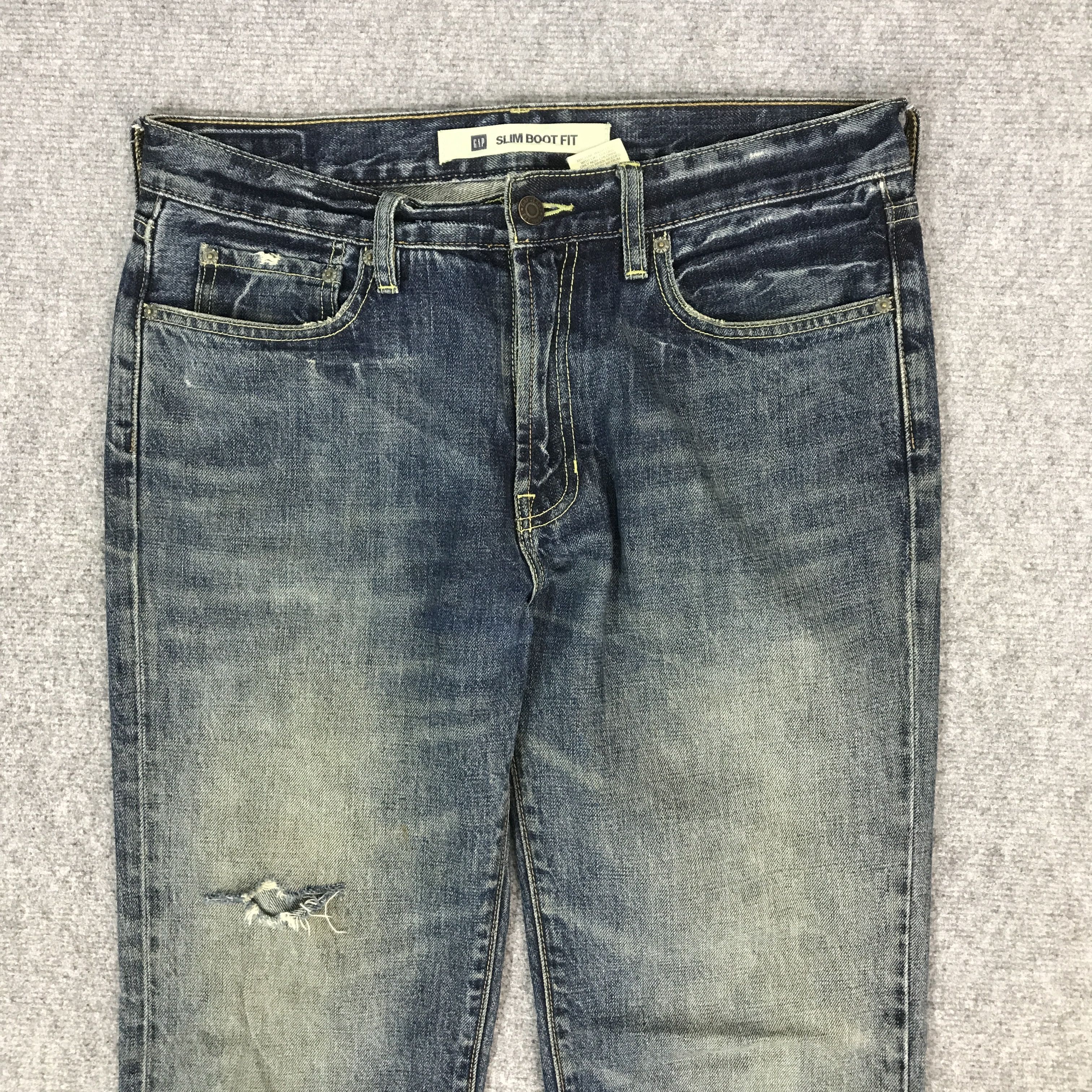 Gap GAP DISTRESSED BAGGY DENIM JEANS PANTS Size US 32 / EU 48 - 2 Thumbnail