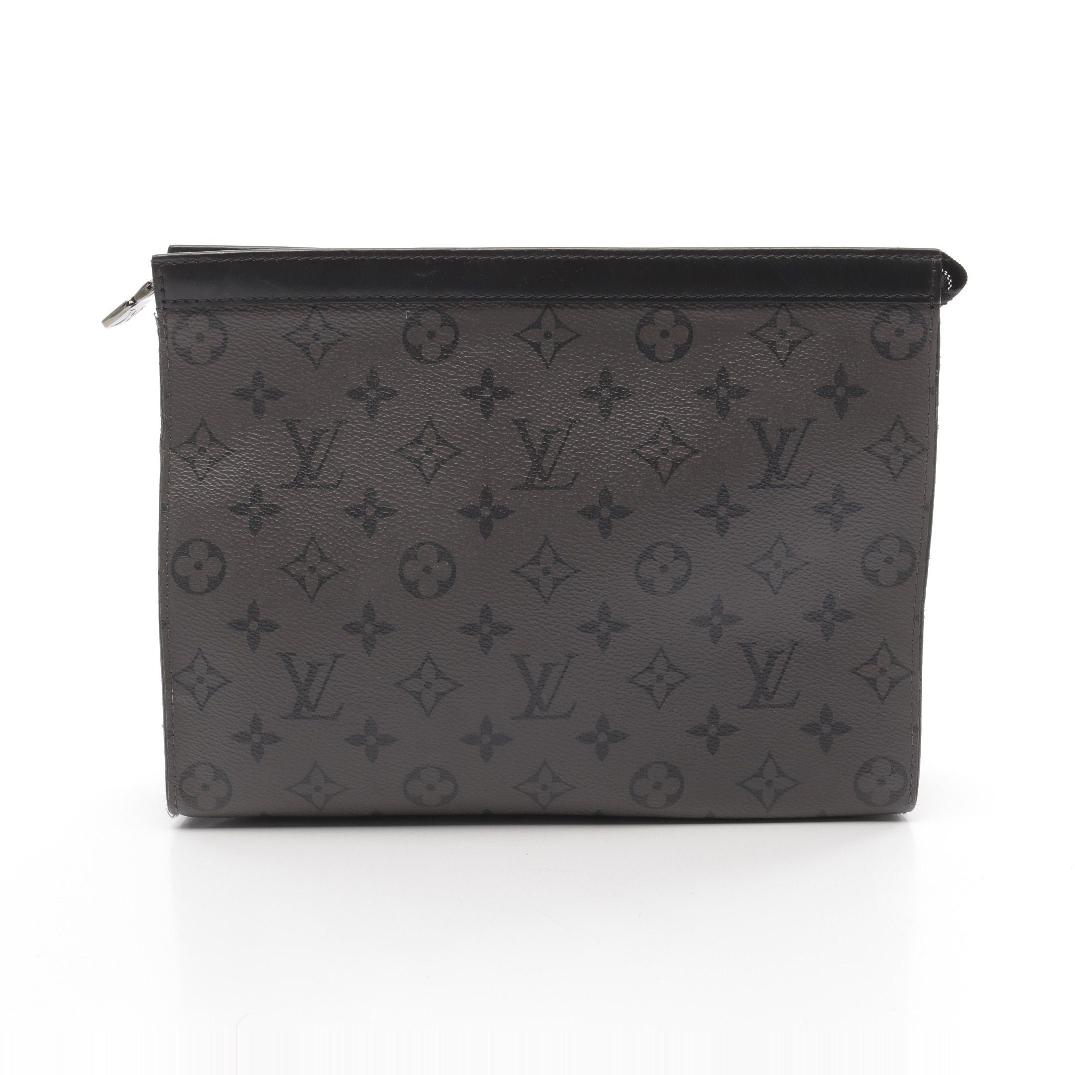 Louis Vuitton Louis Vuitton Pochette Voyage Monogram Eclipse Reverse Clutch Bag Leather Black Size ONE SIZE - 1 Thumbnail