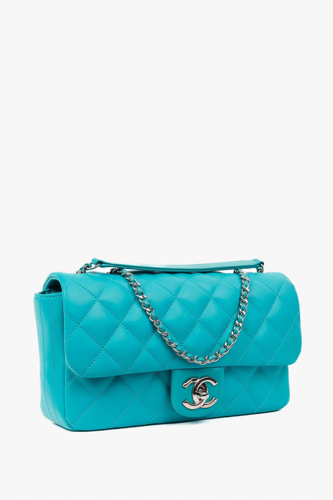 Chanel Chanel Teal Paris-Seoul Medium Lambskin Coco Rain Flap Bag Size ONE SIZE - 2 Thumbnail