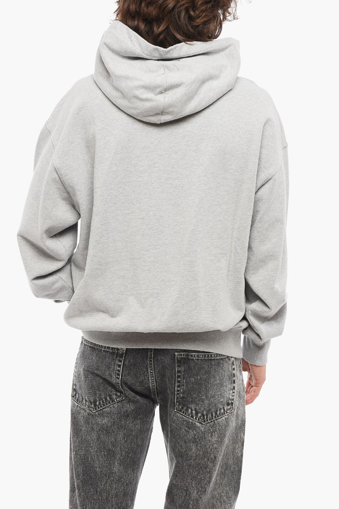 og1mm0725 Brushed Cotton Hoodie in Grey