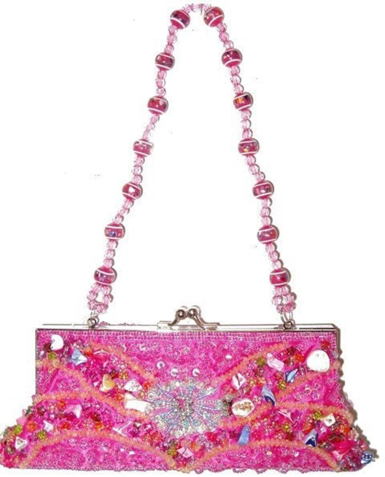 Pink Sequin Purse Hot Pink Fushia Size ONE SIZE - 1 Preview