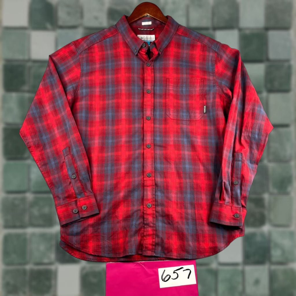 Vintage Columbia Shirt Large Red Plaid Regular Fit Long Sleeve Button-Up Pocket Casual Women? No, Men. Size US L / EU 52-54 / 3 - 1 Thumbnail