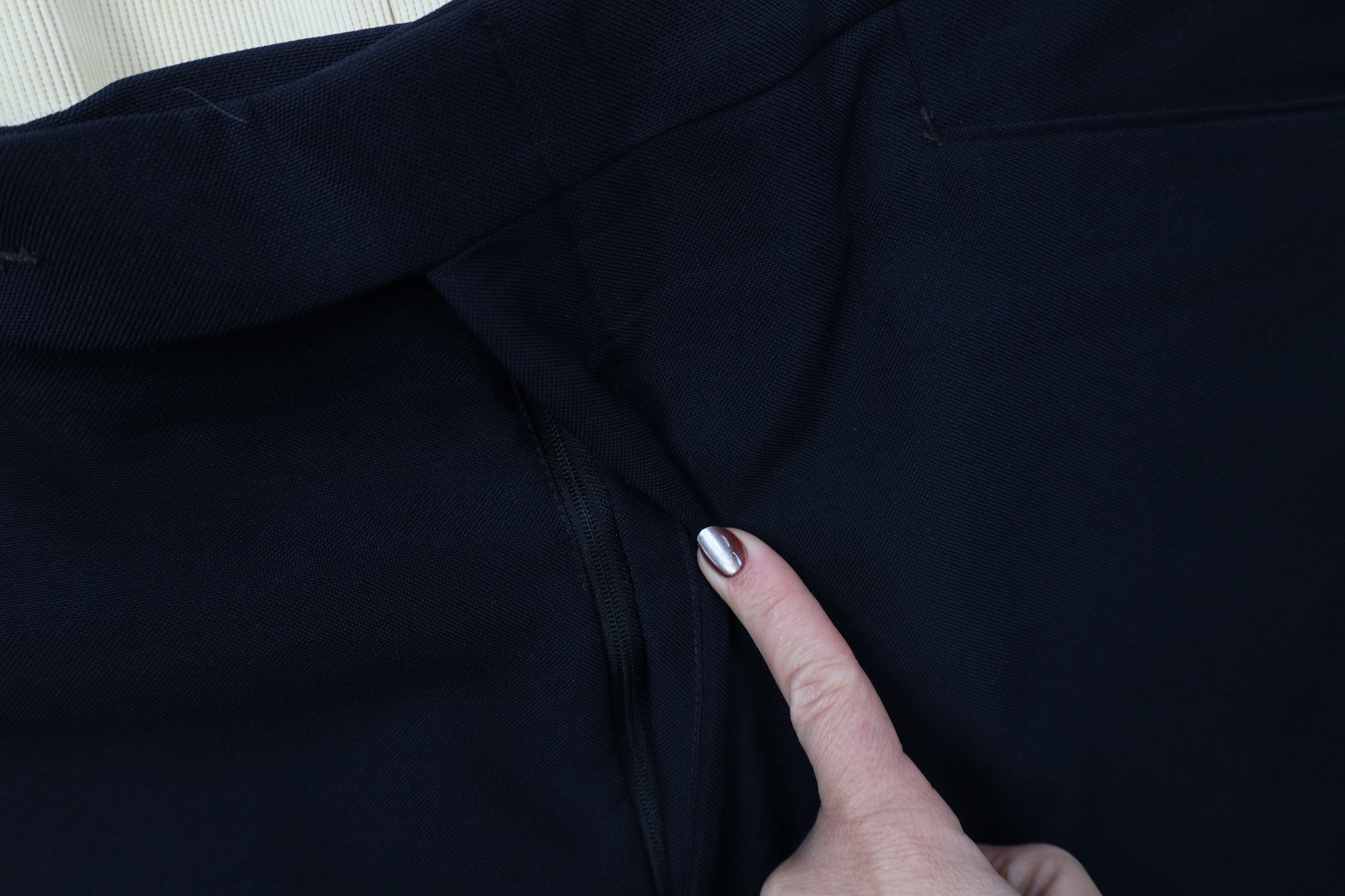 Vintage Vintage 70s Streetwear Flared Wide Leg Chino Pants Navy Blue Size US 38 / EU 54 - 7 Thumbnail