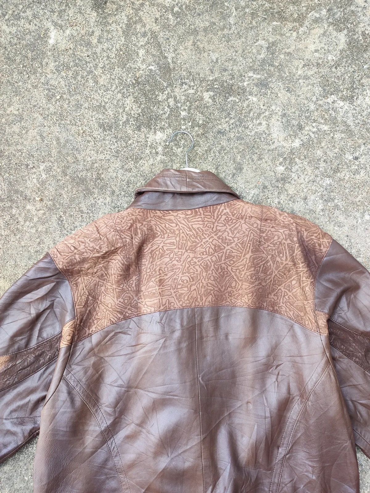 Genuine Leather Vintage Lamandora Two-Tone Leather Coat – Made in Japan Size US M / EU 48-50 / 2 - 7 Thumbnail