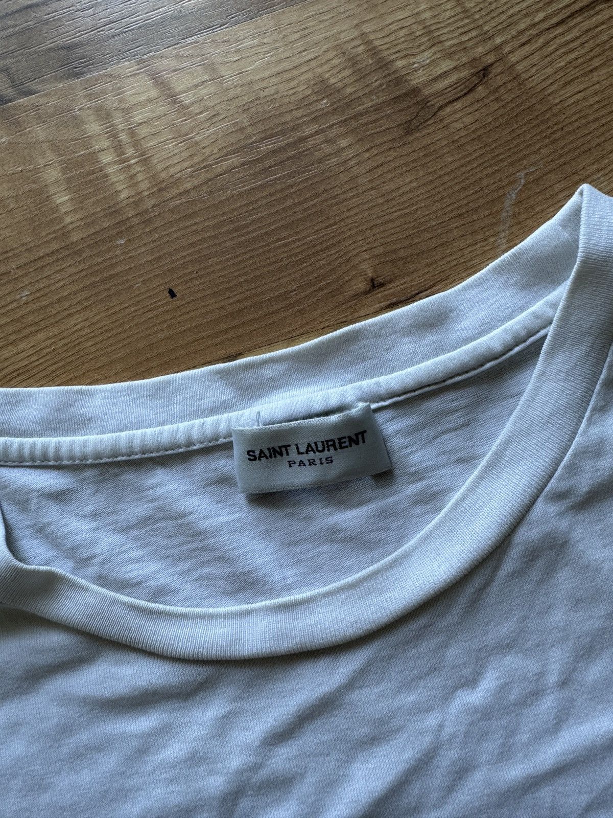 Saint Laurent Paris Saint Laurent Paris Logo Tee Size US S / EU 44-46 / 1 - 2 Thumbnail