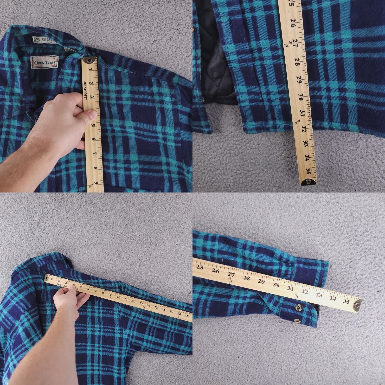 Rails Vintage Open Trails Coat Mens Medium Blue Chore Flannel Quilted Size US M / EU 48-50 / 2 - 8 Thumbnail