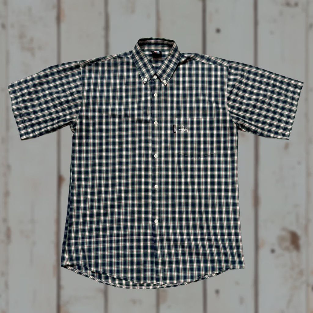 Vintage Vintage Stussy Plaid Flannel SS Button Shirt Made USA 90s Y2K Skate Streetwear L Size US L / EU 52-54 / 3 - 1 Thumbnail
