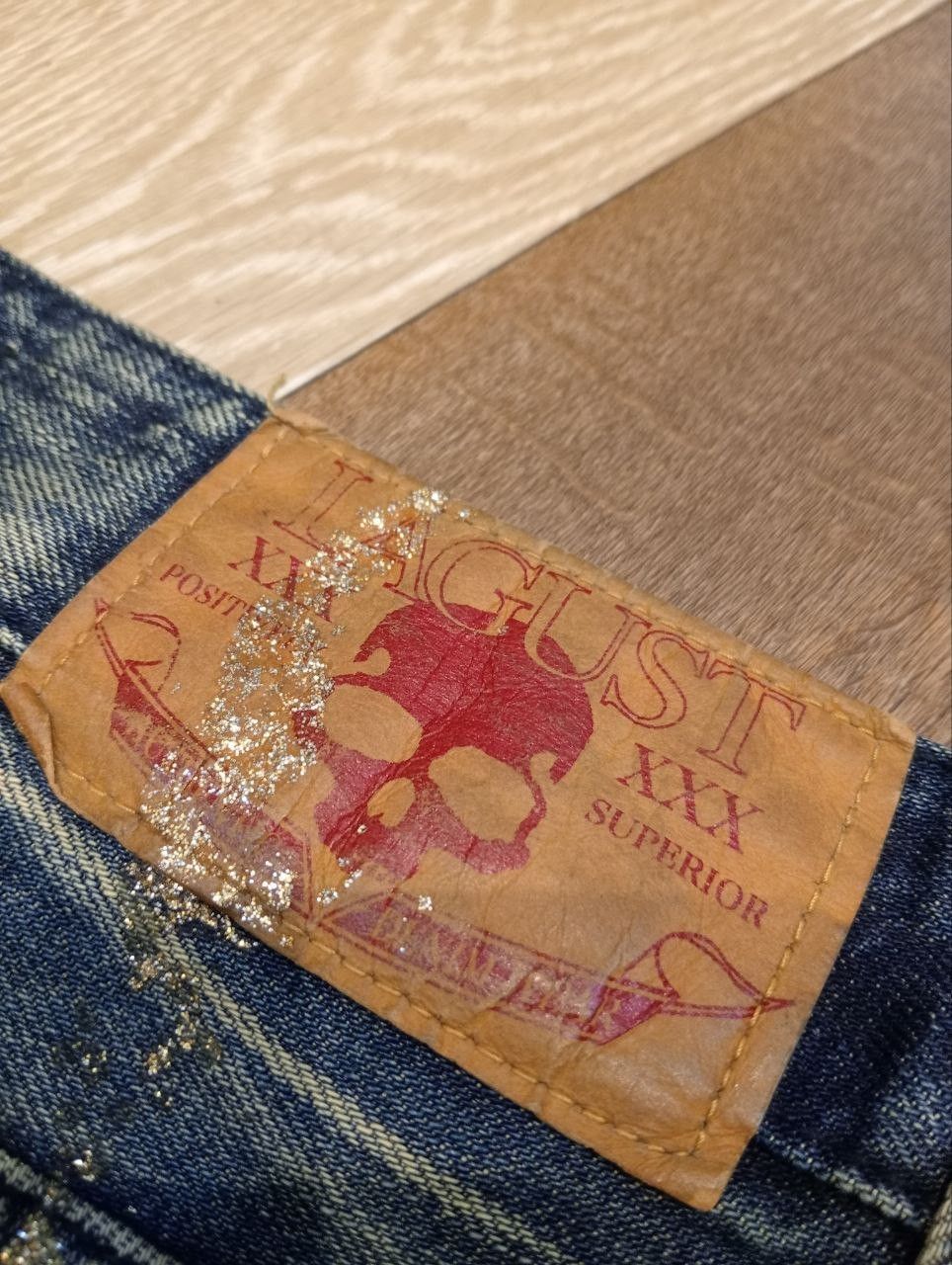 Japanese Brand LAGUST BLUE DISTRESSED ANKLE ZIP FLARED JEANS Size US 33 - 12 Thumbnail