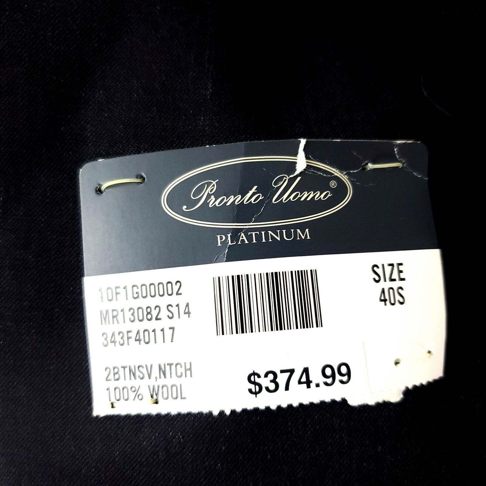 Pronto Uomo NEW Pronto Uomo Wool 2 Button Blazer 40R Charcoal Gray Sport Size 40R - 6 Thumbnail