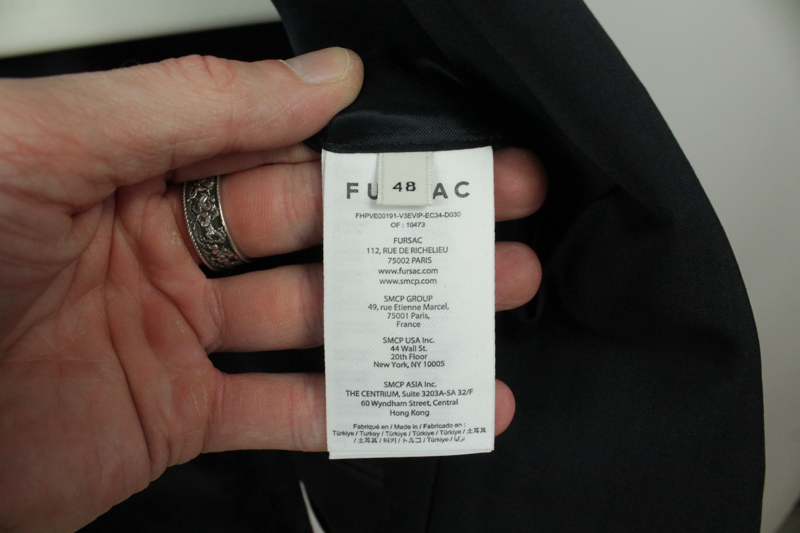 De Fursac Fursac Paris Navy Wool Slim Fit Formal Suit Men's Size 38R - 11 Thumbnail