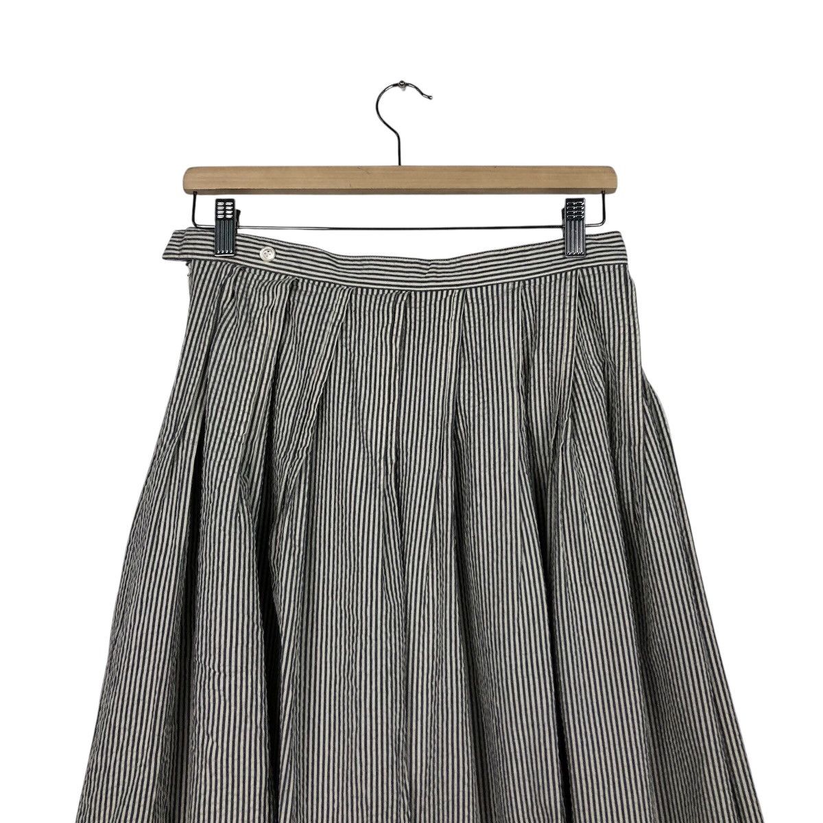 Issey Miyake 📌Vintage Hickory Chore Worker Skirt Mademoiselle Non Non Size 28" / US 6 / IT 42 - 10 Thumbnail