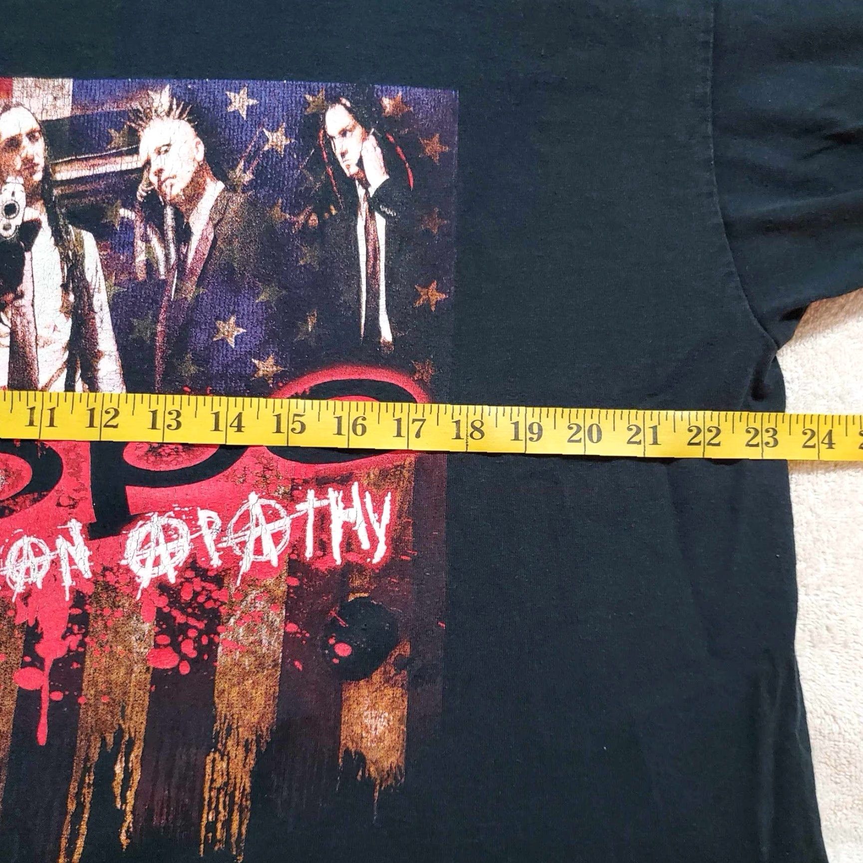 Gildan VINTAGE Dope American Apathy Jagermeister Band Tee Tour T Shirt XL TG Black 90s Band Music Rock XLT Mens Short Sleeve T-Shirt Size US XL / EU 56 / 4 - 6 Thumbnail