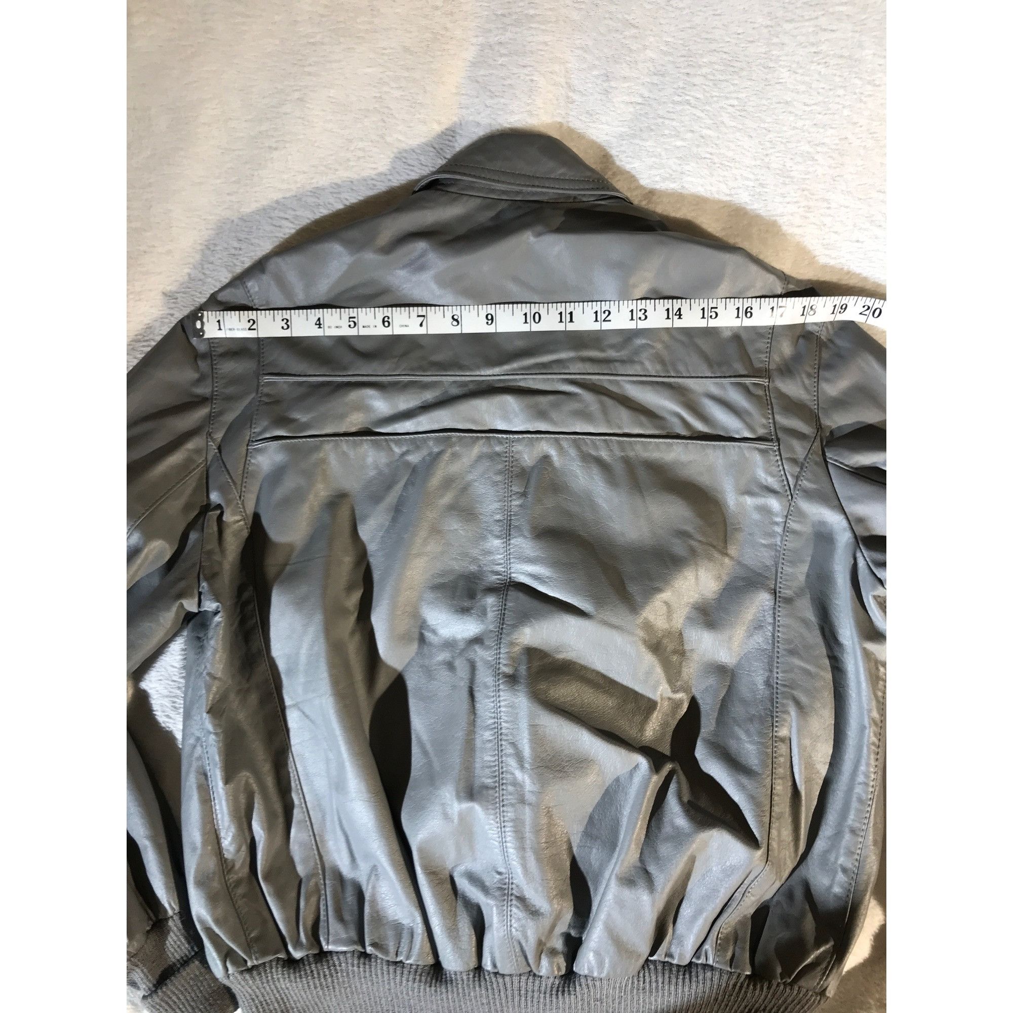 Etienne Aigner Etienne Aigner Women's Vintage Gray Leather Bomber Jacket Size XL / US 12-14 / IT 48-50 - 7 Thumbnail