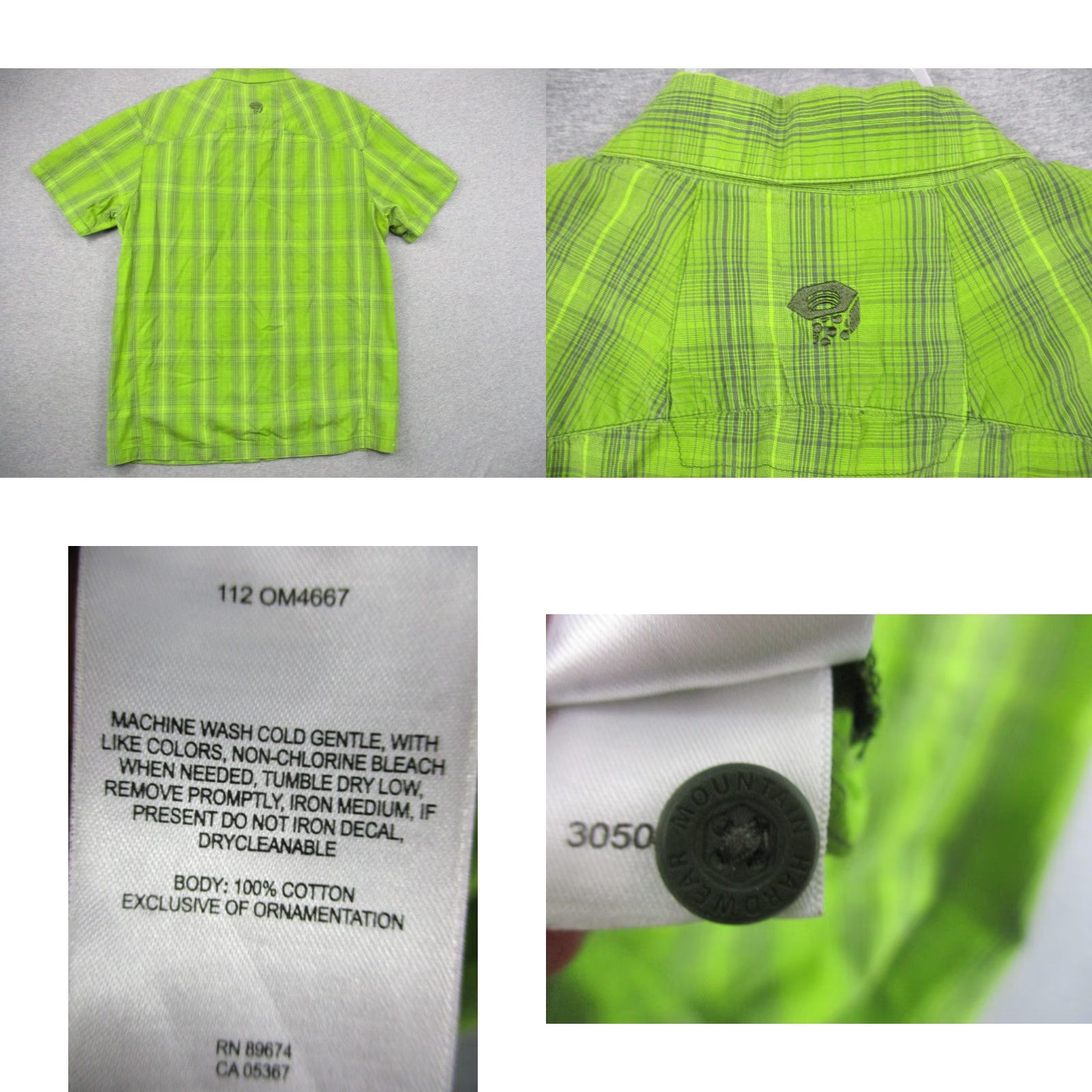 Mountain Hardwear Mountain Hardwear Shirt Large Men's Vented Button Up Fishing Green Plaid Size US L / EU 52-54 / 3 - 8 Thumbnail