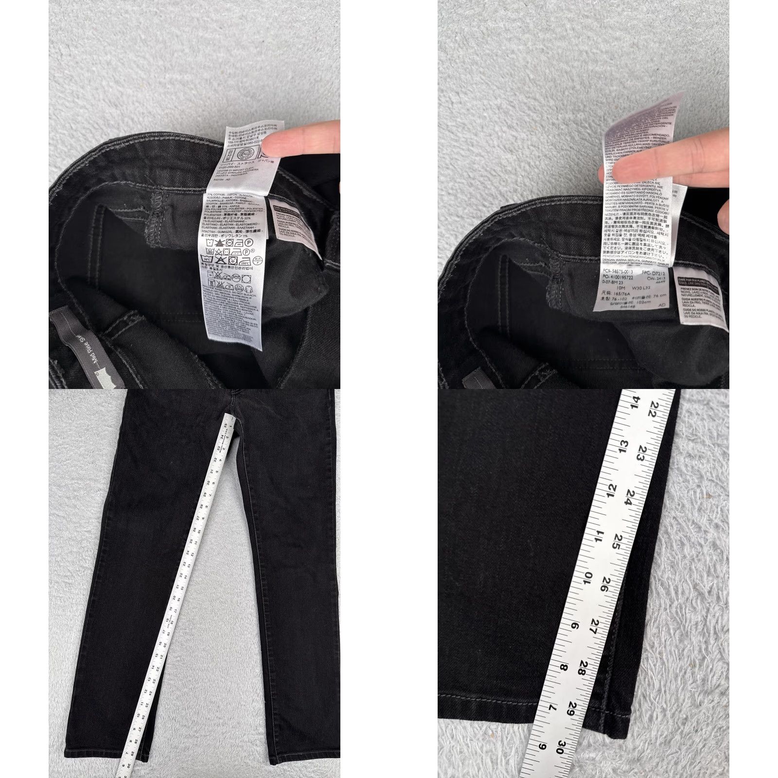 Levi's Levi's Black Charcoal Wash Mid Rise Skinny Jeans Womens 10 30x32 Denim Stretch 5-Pocket City Size 32" / US 10 / IT 46 - 8 Thumbnail