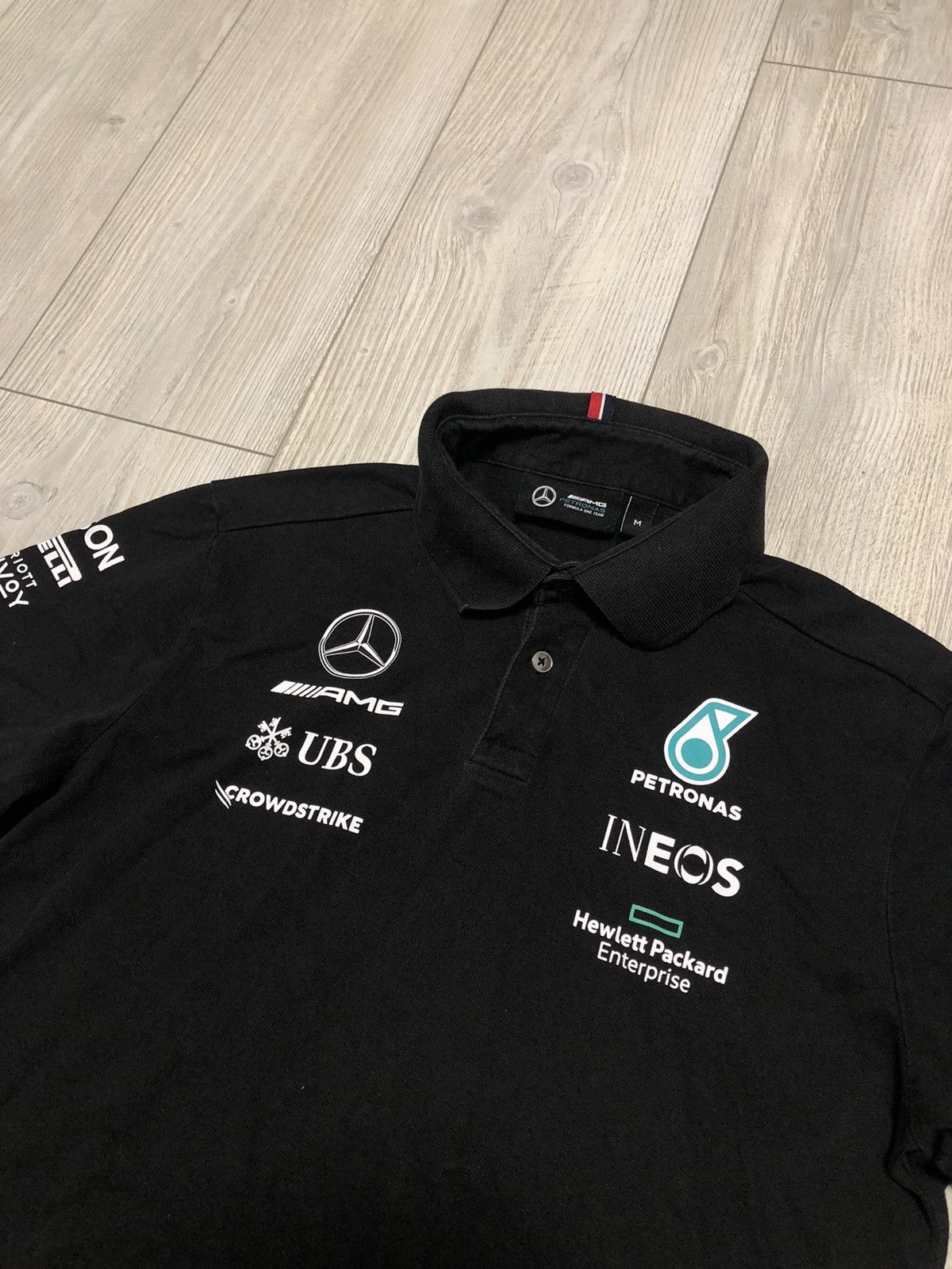 Mercedes-Benz Mens Petronas Racing AMG Formula 1 Black T Shirt Tee Size US M / EU 48-50 / 2 - 2 Thumbnail