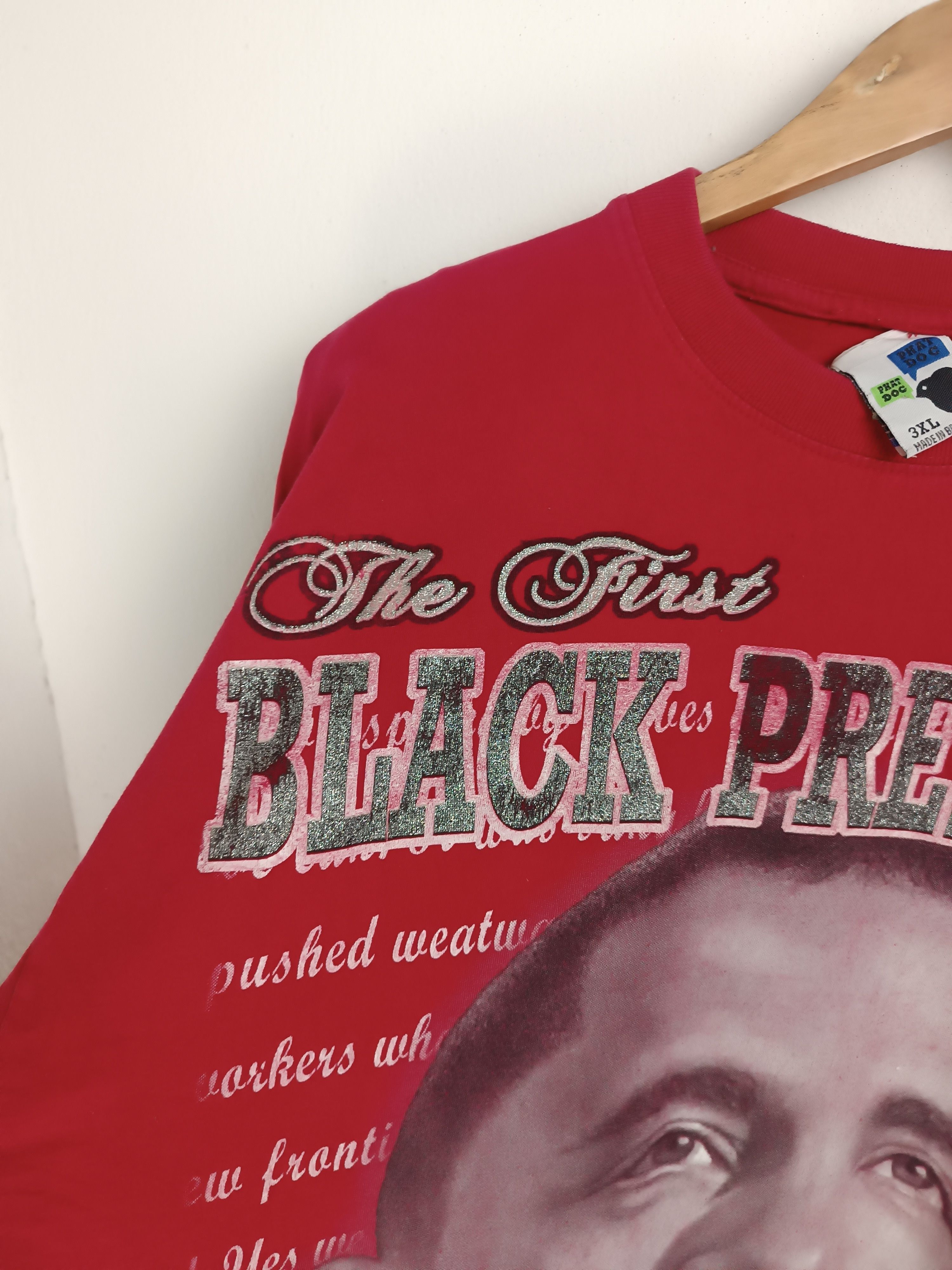 Vintage VINTAGE 2008 THE FIRST BLACK PRESIDENT OBAMA VERY RARE PIECE Size US XXL / EU 58 / 5 - 8 Thumbnail