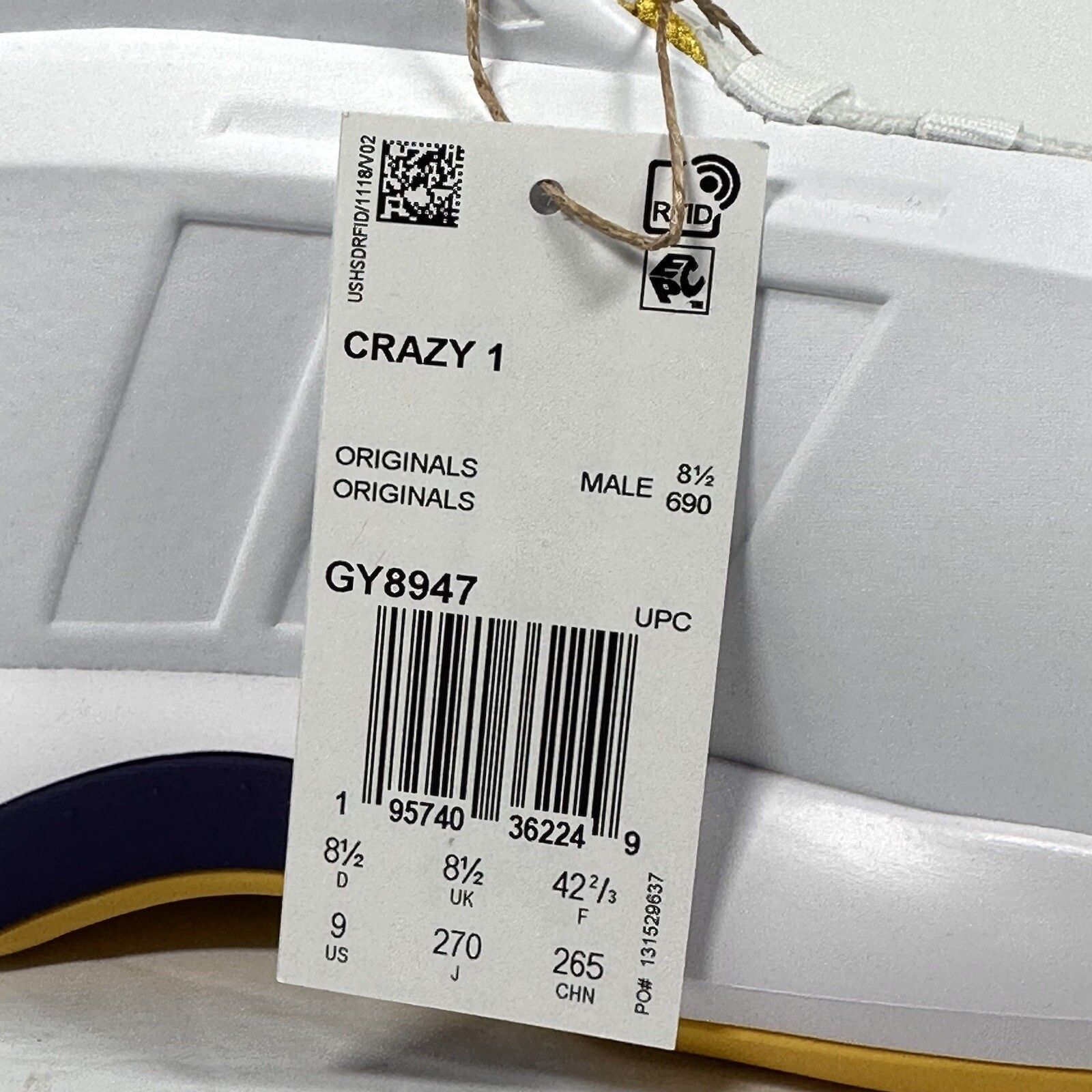 Adidas Adidas Kobe Crazy 1 Lakers Size 9 Brand New Size US 9 / EU 42 - 7 Thumbnail