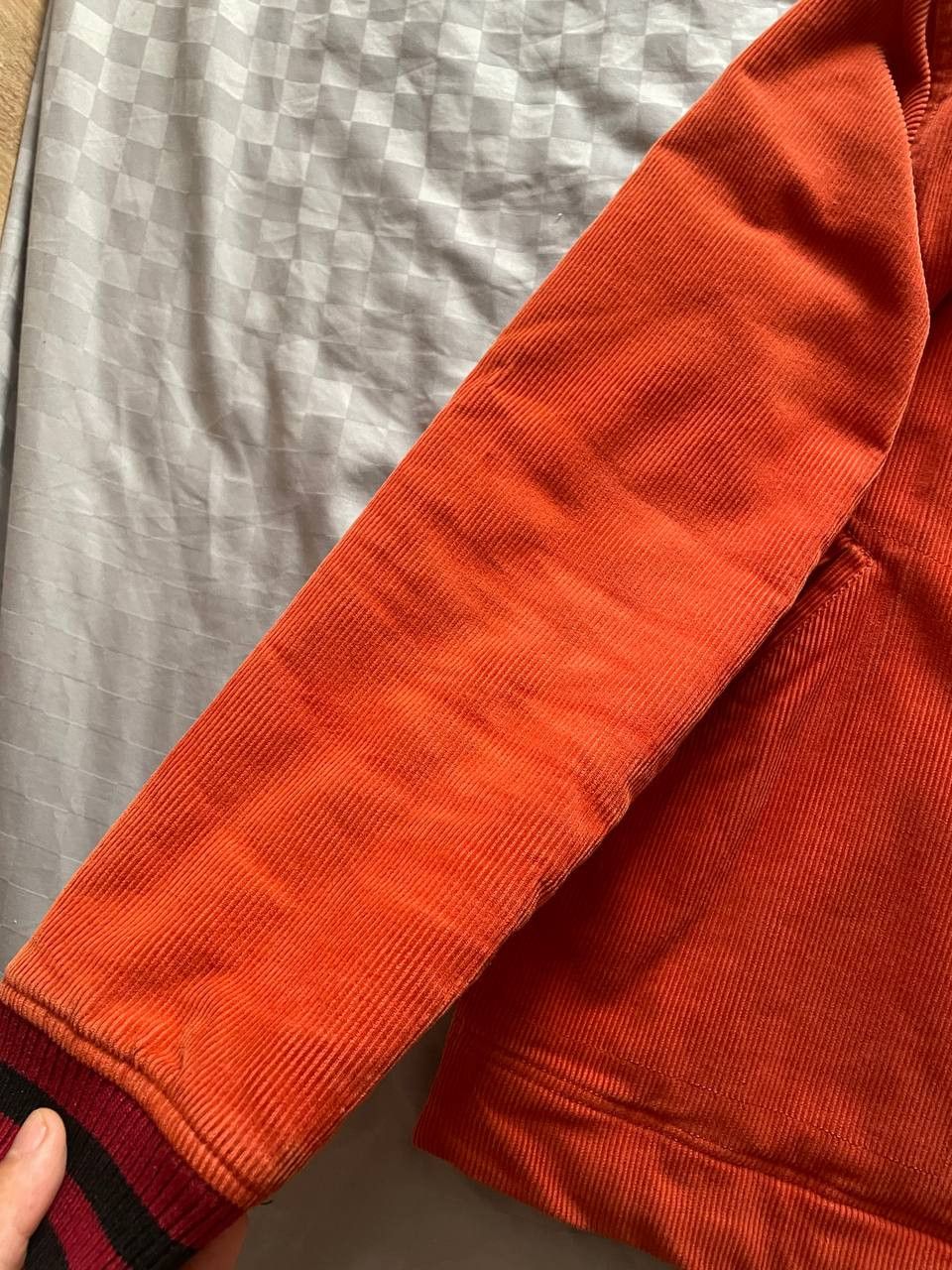 Other Vintage Velvet Bomber Jacket Baggy Retro Orange Size US S / EU 44-46 / 1 - 5 Thumbnail