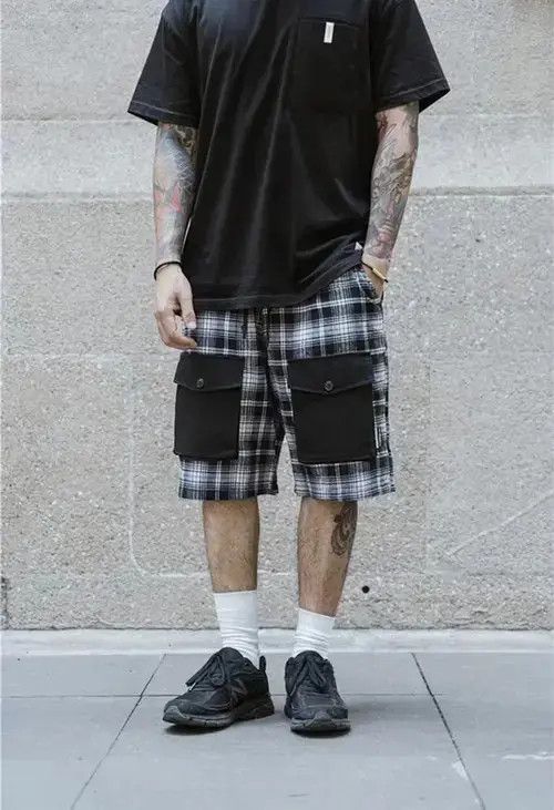 Japanese Brand 21SS Tokyo Union Black Checked Shorts Size US 32 / EU 48 - 2 Thumbnail