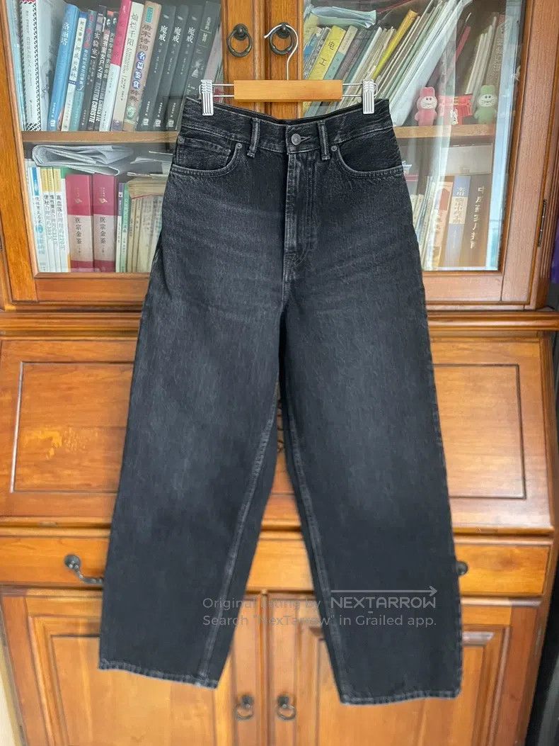 Acne Studios Acne Studios Gray-Black High-Waist Denim Pants Size US 27 - 1 Thumbnail