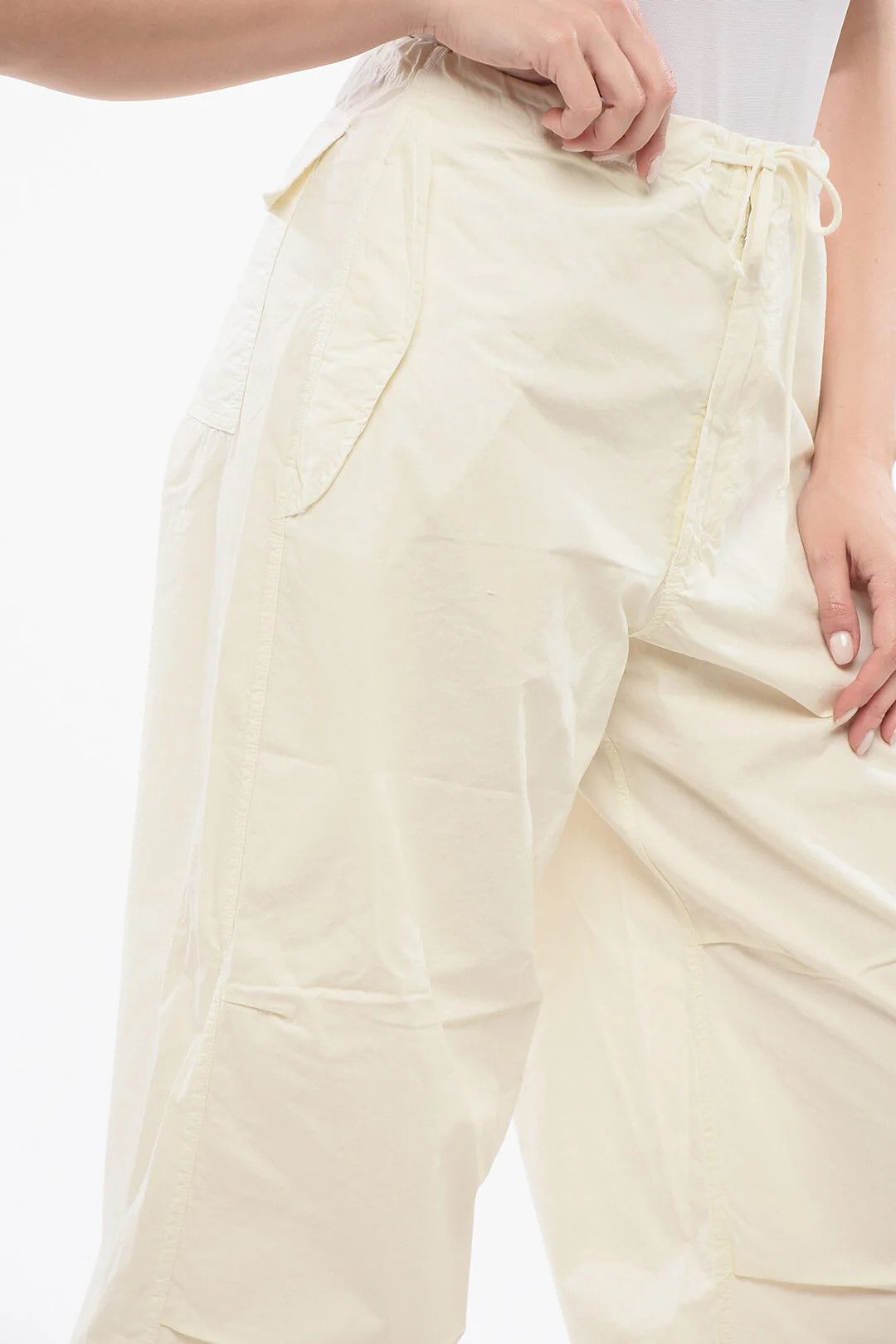 AUTRY og1mm0426 Solid Nylon Pant in Beige Size 32" / US 10 / IT 46 - 3 Thumbnail