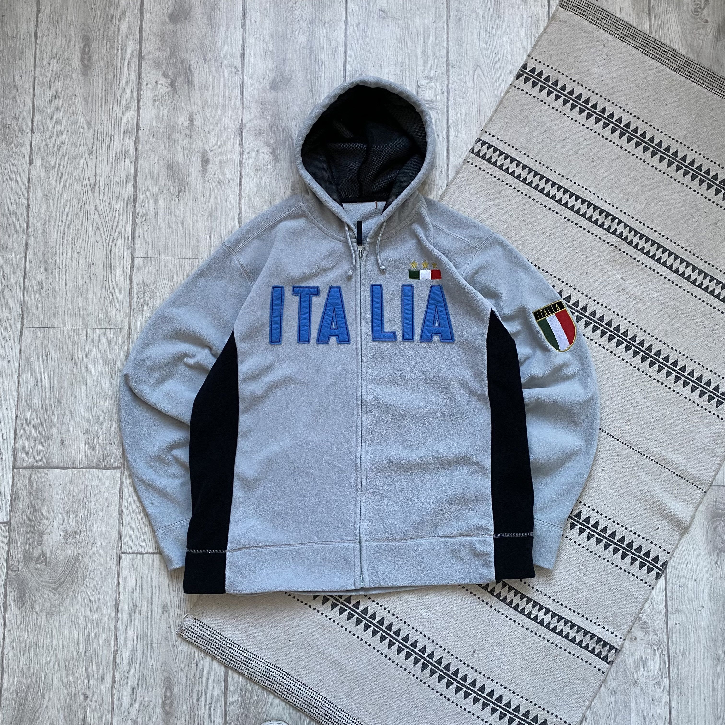 Puma 🇮🇹Vintage Italia Hoodie Fleece Big logo jersey Nike Umbro Size US L / EU 52-54 / 3 - 1 Thumbnail
