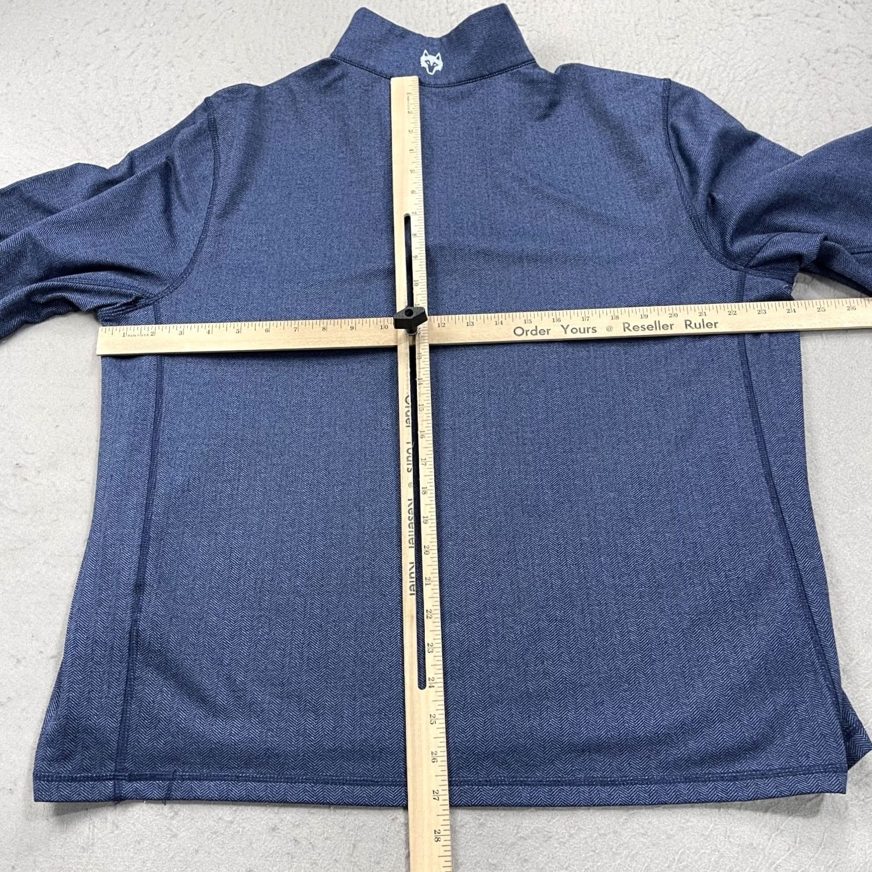 Vintage Greyson XL Blue Herringbone Golf Jacket Mens 1/4 Zip Pullover Jacket Pullover VINTAGE Size US XL / EU 56 / 4 - 7 Thumbnail