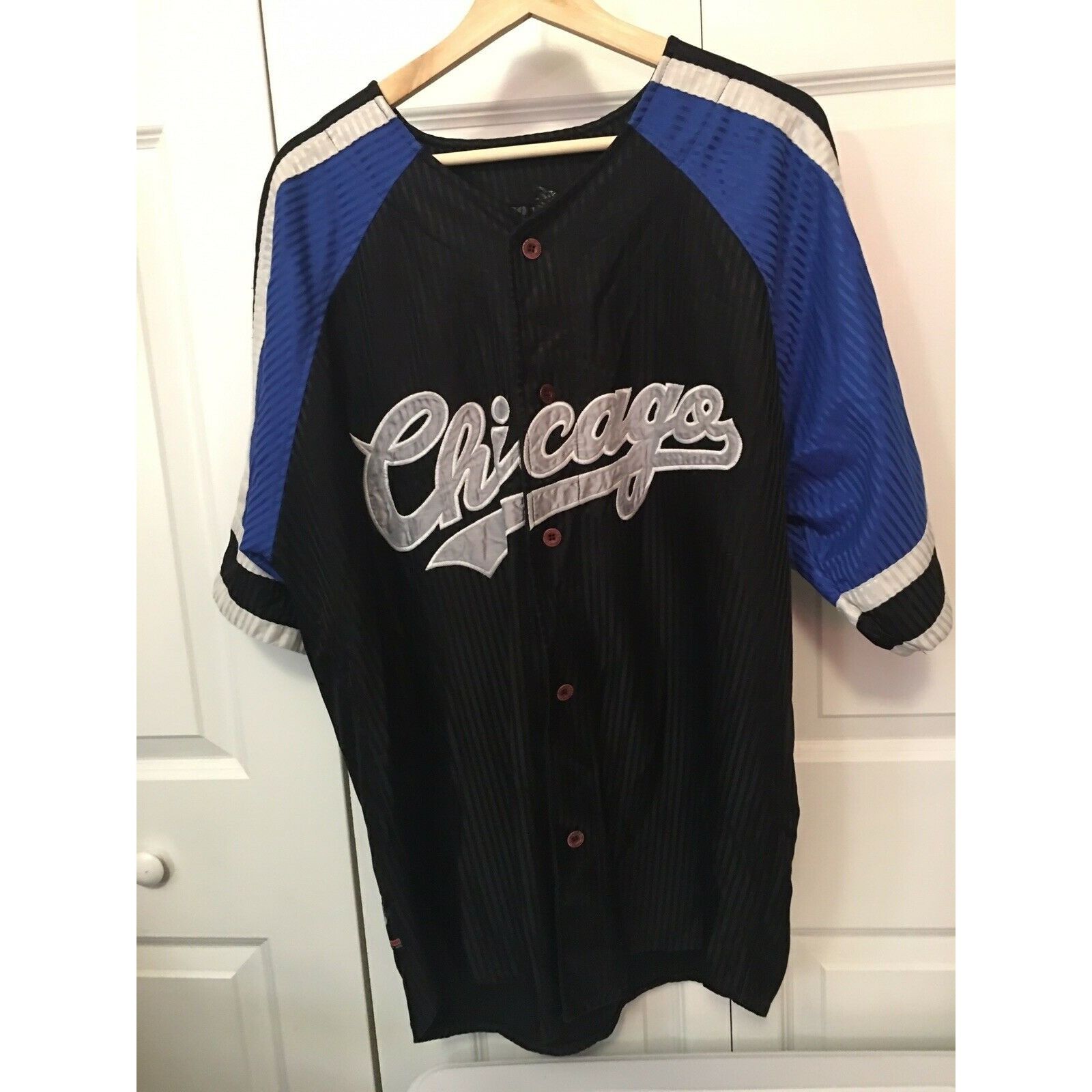 Other Wasso Yutu Chicago Men’s Sz XL 50” Blue Black Baseball Jerse Size US XL / EU 56 / 4 - 3 Thumbnail