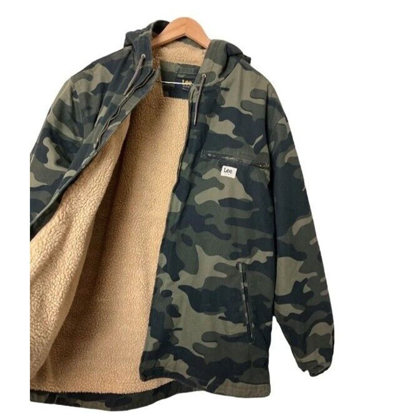 Lee Lee Camo Print Sherpa Lined Cotton Canvas Hooded Jacket, MED Size US M / EU 48-50 / 2 - 1 Thumbnail