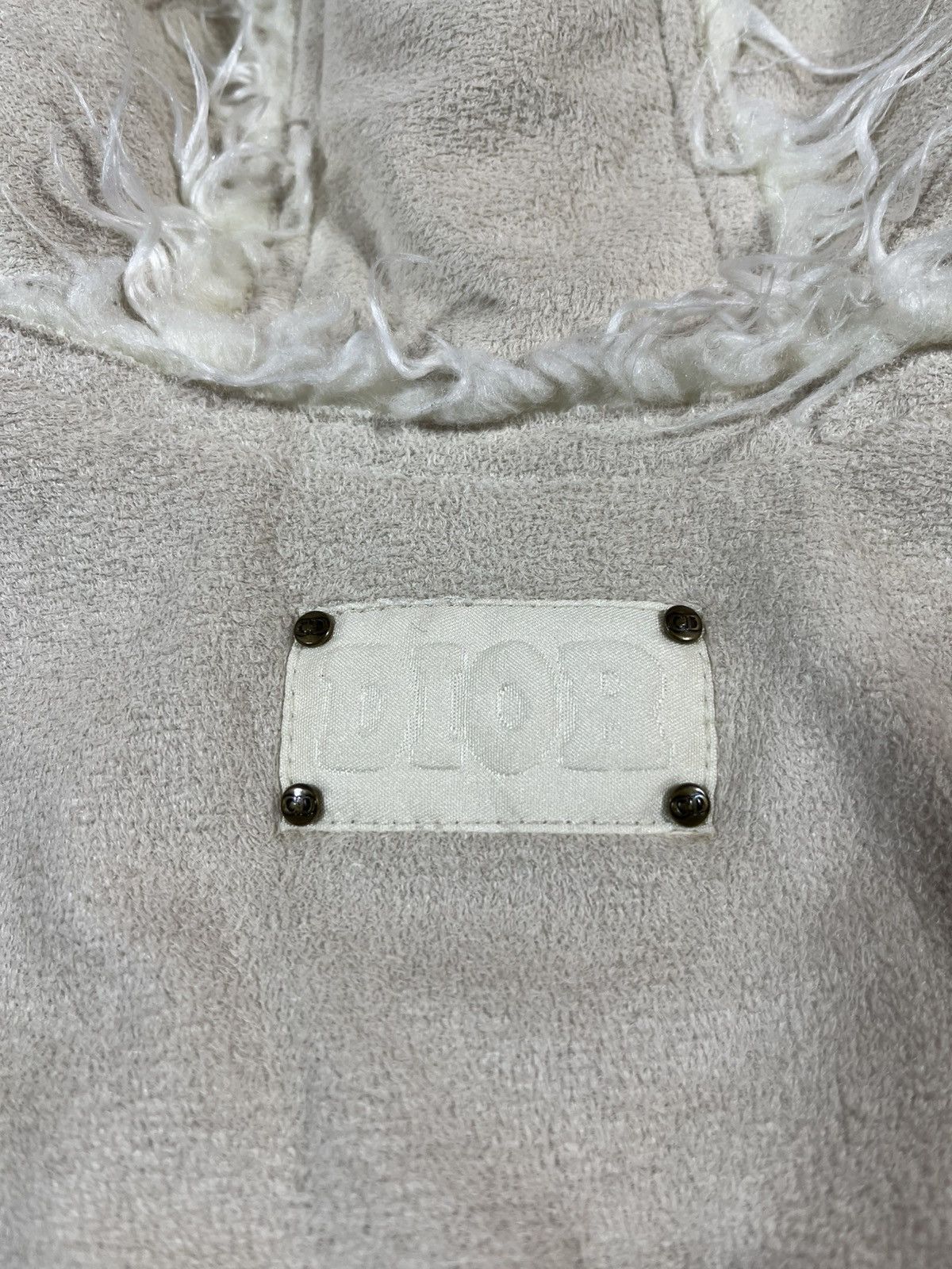 Dior Christian Dior Hooded Shearling Style Coat Off White M Size S / US 4 / IT 40 - 18 Thumbnail