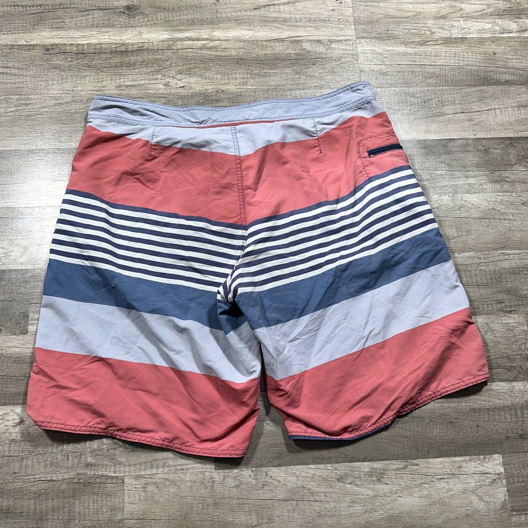 Patagonia Patagonia Board Shorts Men 38 Blue Striped Wavefarer Nylon Elastane Swim Bottom Stretch Beach Surfing Size US 38 / EU 54 - 2 Thumbnail