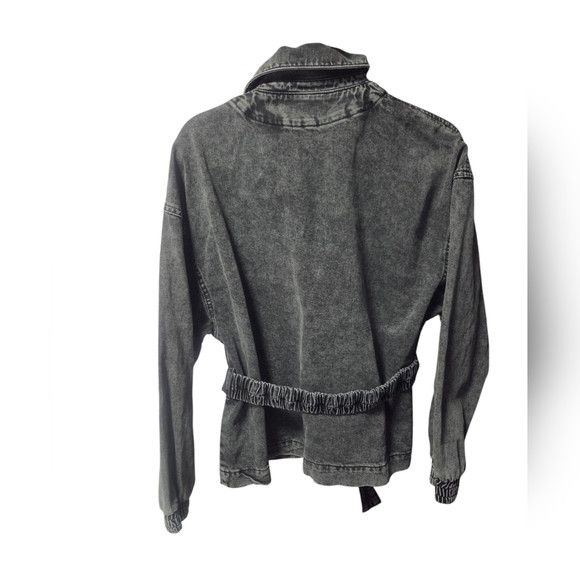 ba&sh ba&sh Black Jean Jacket with Waist Tie Size M / US 6-8 / IT 42-44 - 3 Thumbnail