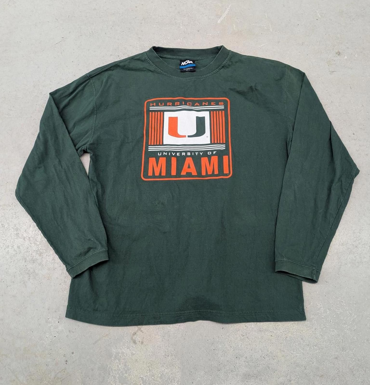 NCAA Vintage University of Miami NCAA Long Sleeve Shirt Size US XL / EU 56 / 4 - 1 Thumbnail