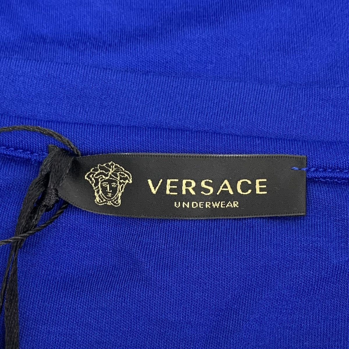 Versace Versace Blue Logo Print Crew Neck T-shirt K26WX Size US XXL / EU 58 / 5 - 5 Thumbnail