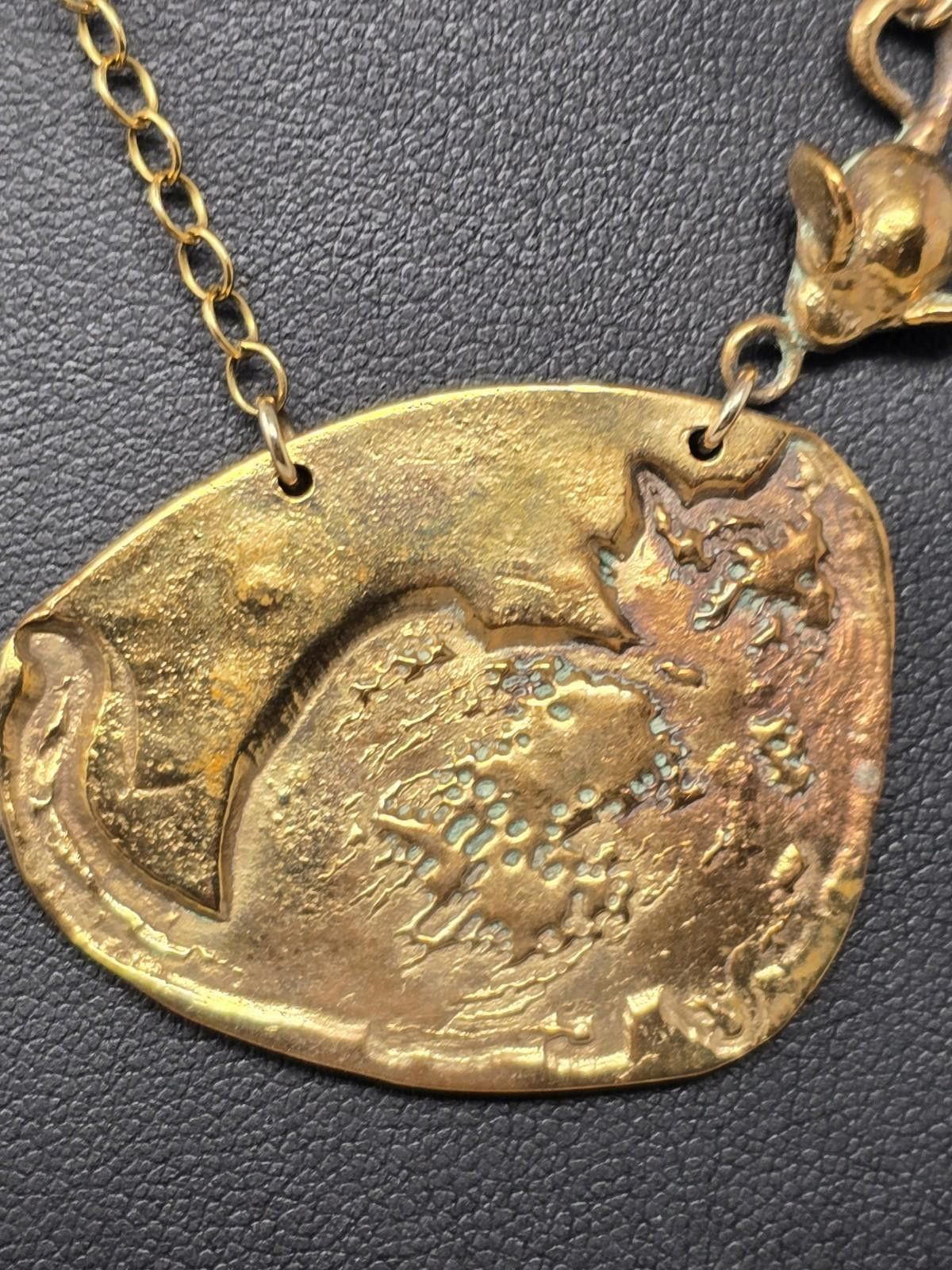 Band Tees Bang Up Betty 12k Gold Filled Mouse Pendant Necklace 17” Size ONE SIZE - 2 Thumbnail