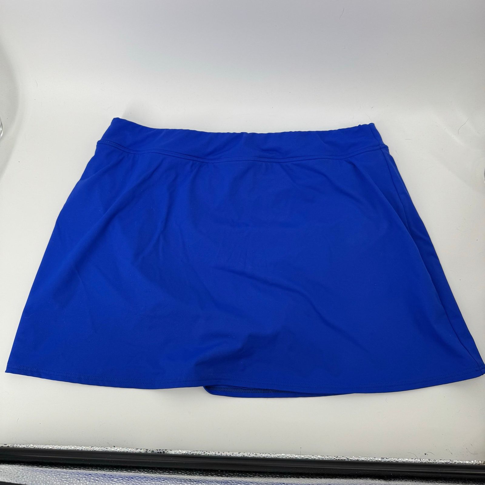 Lands' End Lands’ End Royal Blue Swim Skort Built-In Brief Size 12 Size 34" / US 12 / IT 48 - 3 Thumbnail