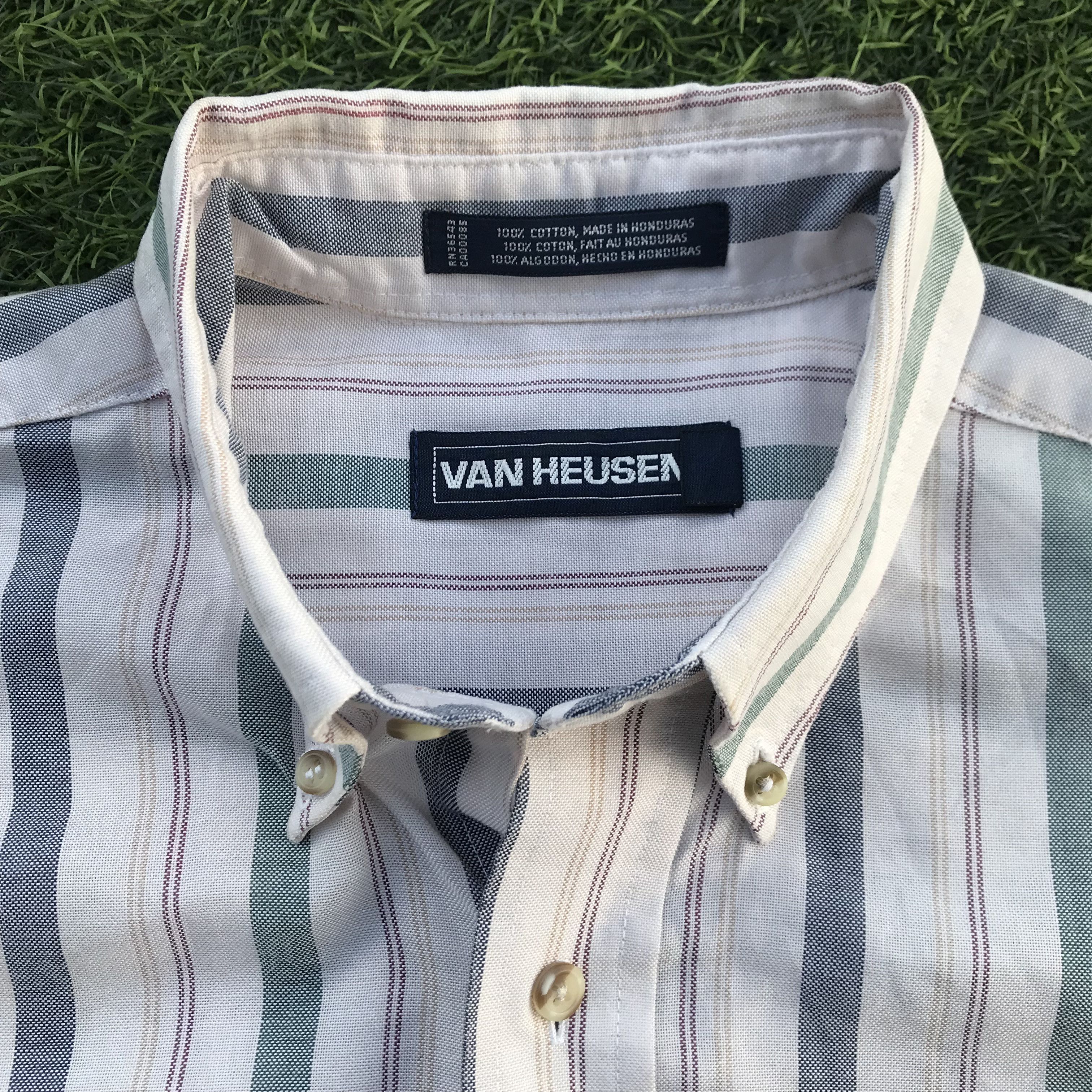 Designer × Van Heusen Vintage Van Heusen Trimfit Shirt 3 finger Colars suedehead Size US XL / EU 56 / 4 - 10 Thumbnail