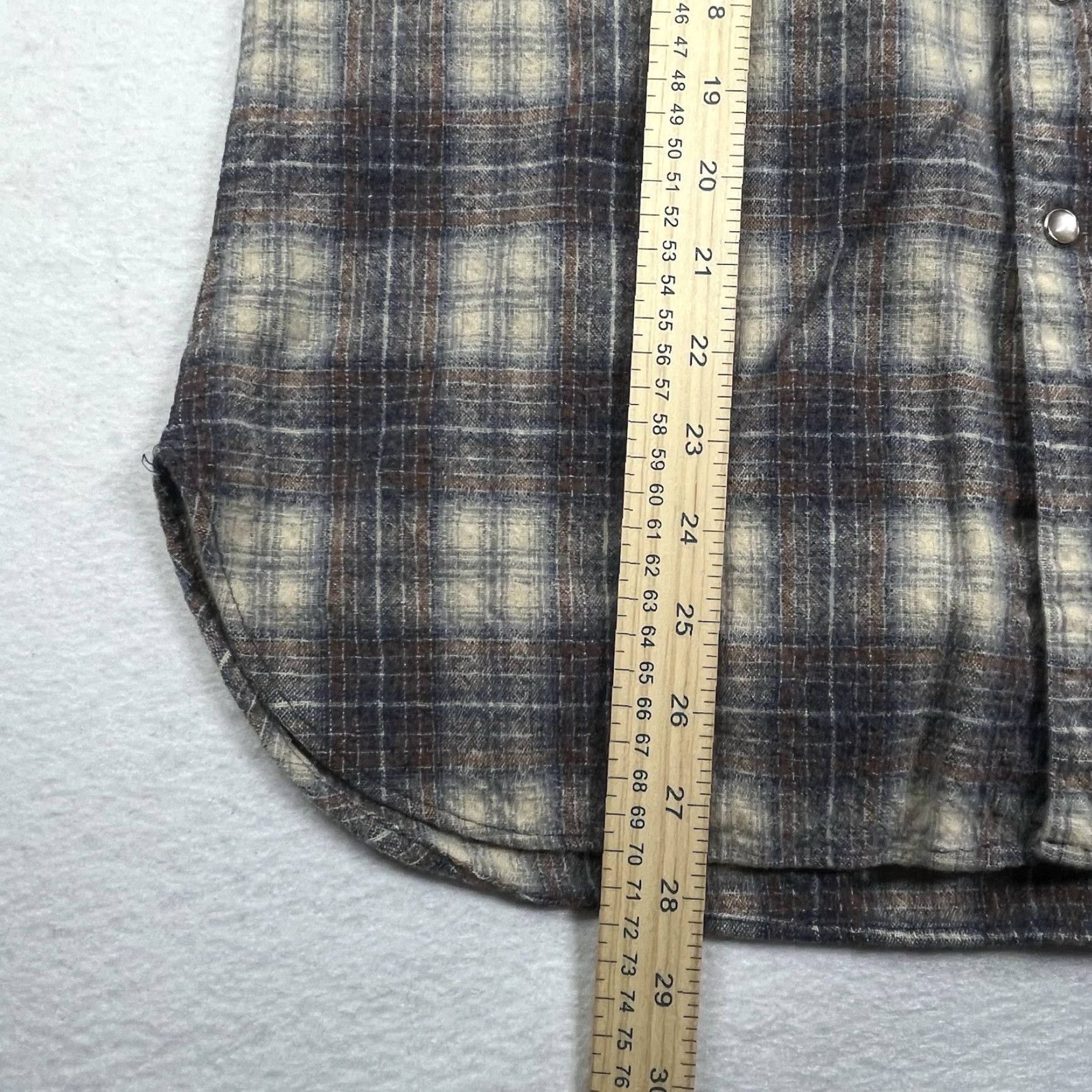 Pendleton VINTAGE Pendleton Western Wear SHIRT Pearl Snap BUTTON Plaid XL Brown Wool Classic Cowboy Western Mens Size US XL / EU 56 / 4 - 6 Thumbnail