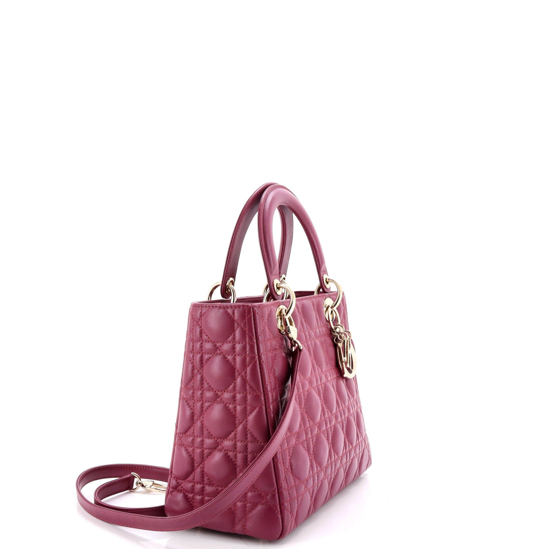 Lady Dior Bag Cannage Quilt Lambskin Medium