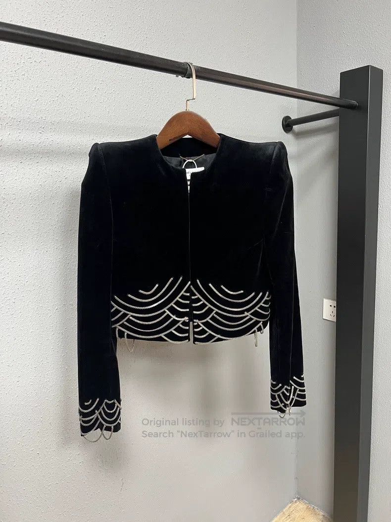 Saint Laurent Paris Saint Laurent Paris Chain Embellished Short Blazer Size XS / US 0-2 / IT 36-38 - 1 Thumbnail