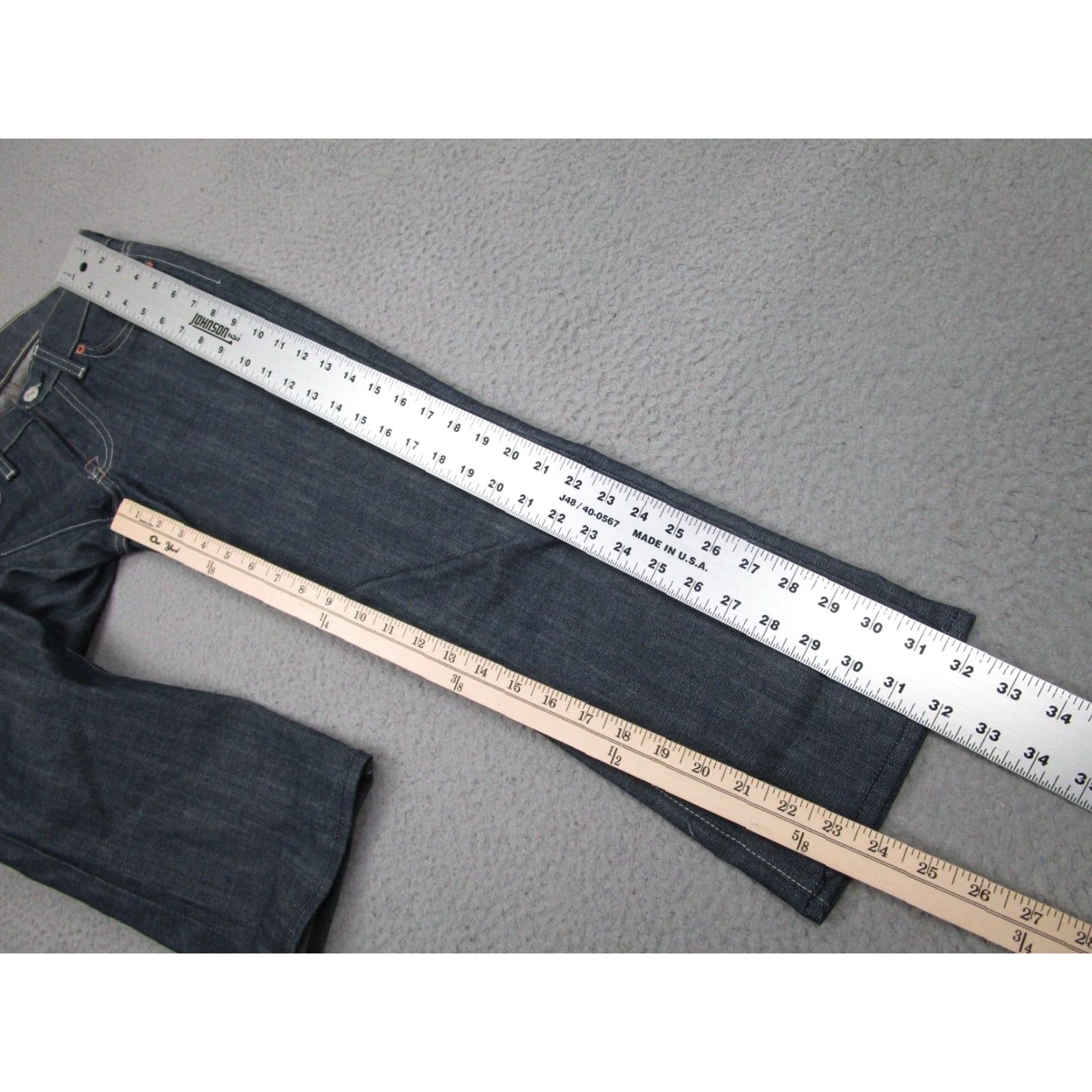7 For All Mankind VINTAGE 7 For All Mankind Women's Jeans Capri Regular Fit Blue Raw Denim 24 Inches Size Size 42" / US 20 - 2 Thumbnail