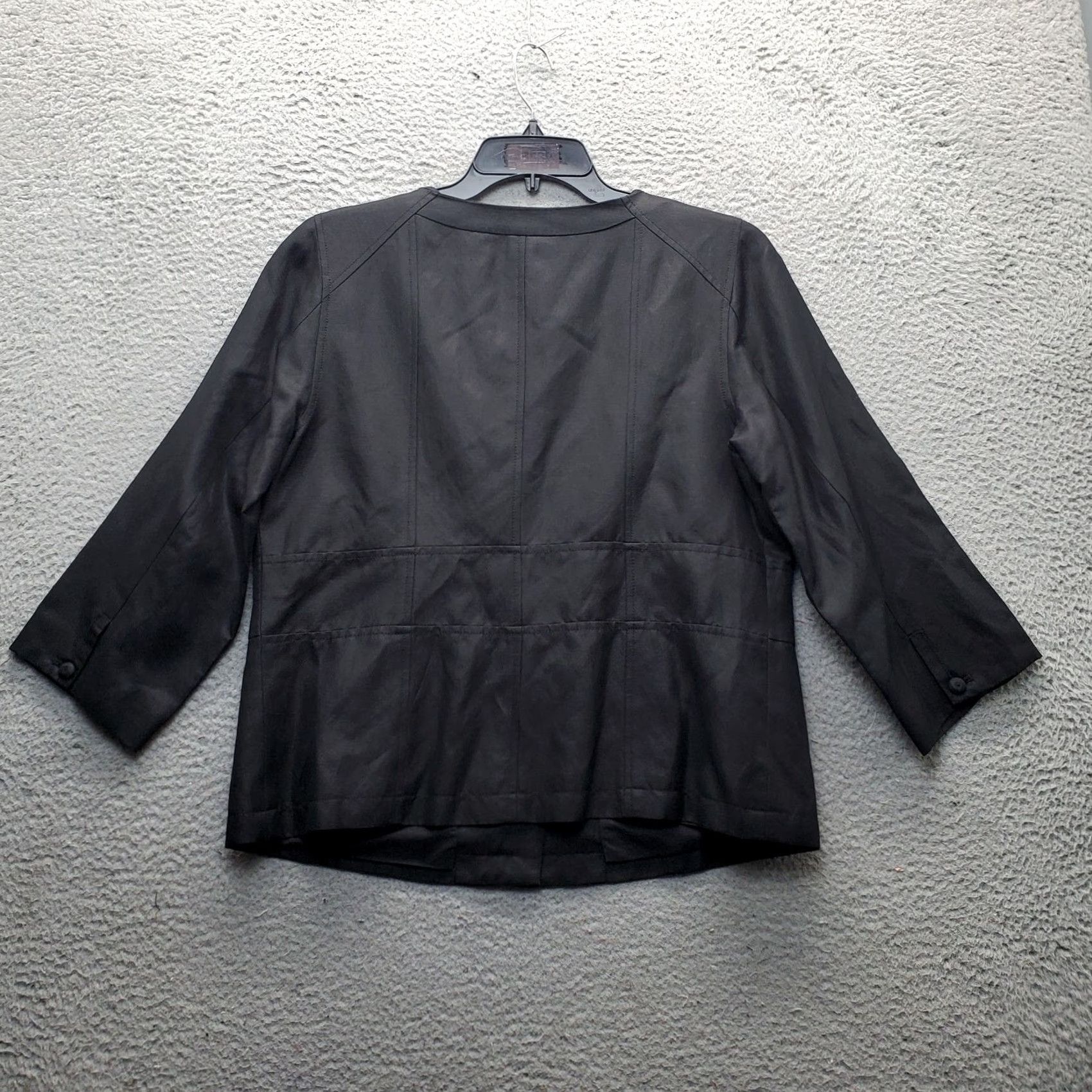 Vintage Sigrid Olsen Jacket Womens Size 14 Black Lined Long Sleeve Button Front Size XL / US 12-14 / IT 48-50 - 2 Thumbnail