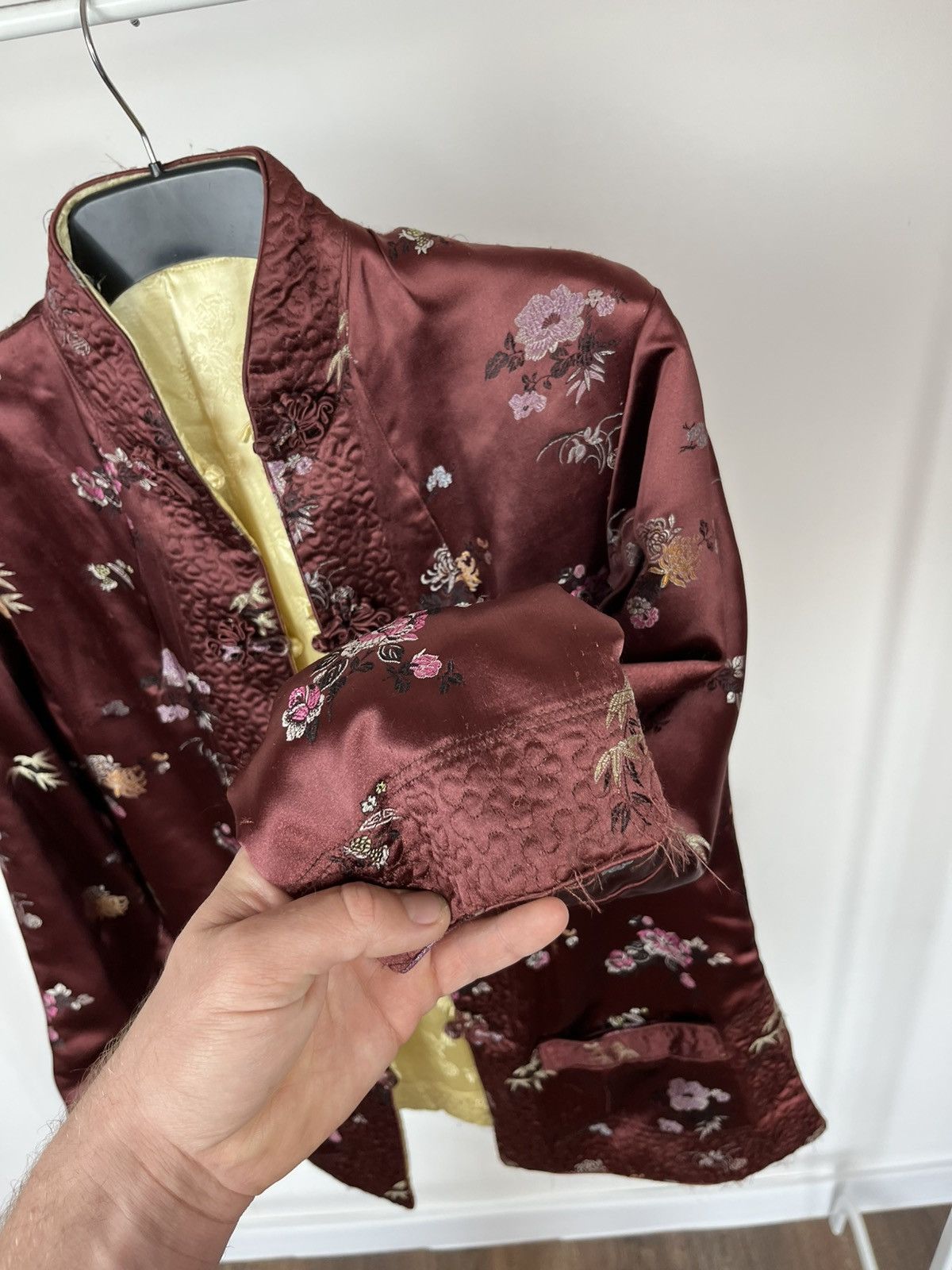 Shanghai Tang Vintage Chinese Silk Jacket Shanghai Floral Traditional S Size S / US 4 / IT 40 - 6 Thumbnail