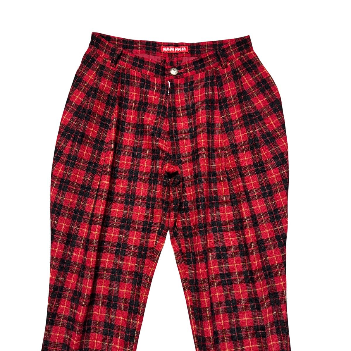 Mari's Rock MALKO MALKA Tartan Plaid Red Punk Trouser Size US 30 / EU 46 - 3 Thumbnail