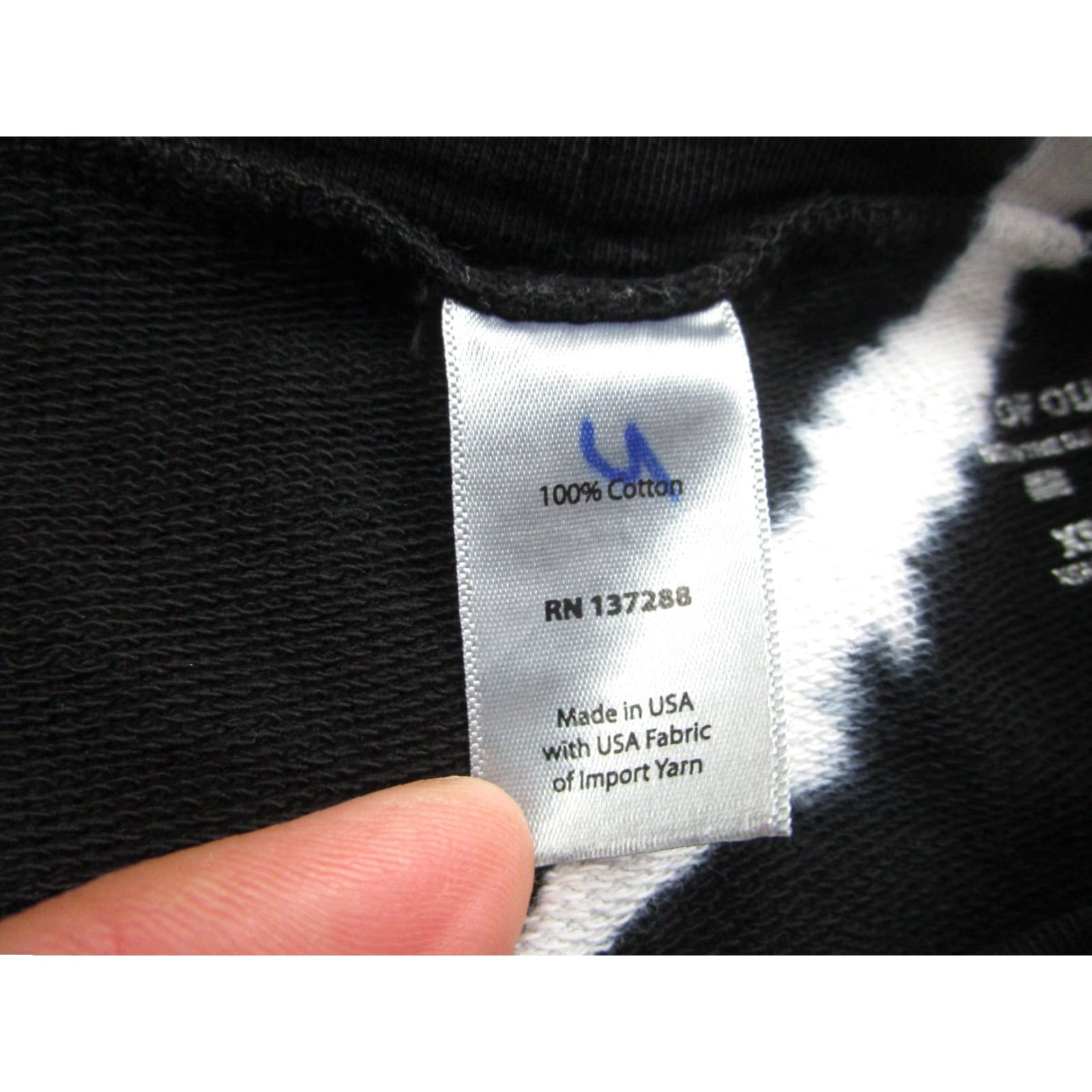 Vintage Year of Ours Sweatshirt Womens XS Black White Crop Terry Fleece Tie Dye Sweatshirt Size XS / US 0-2 / IT 36-38 - 7 Thumbnail