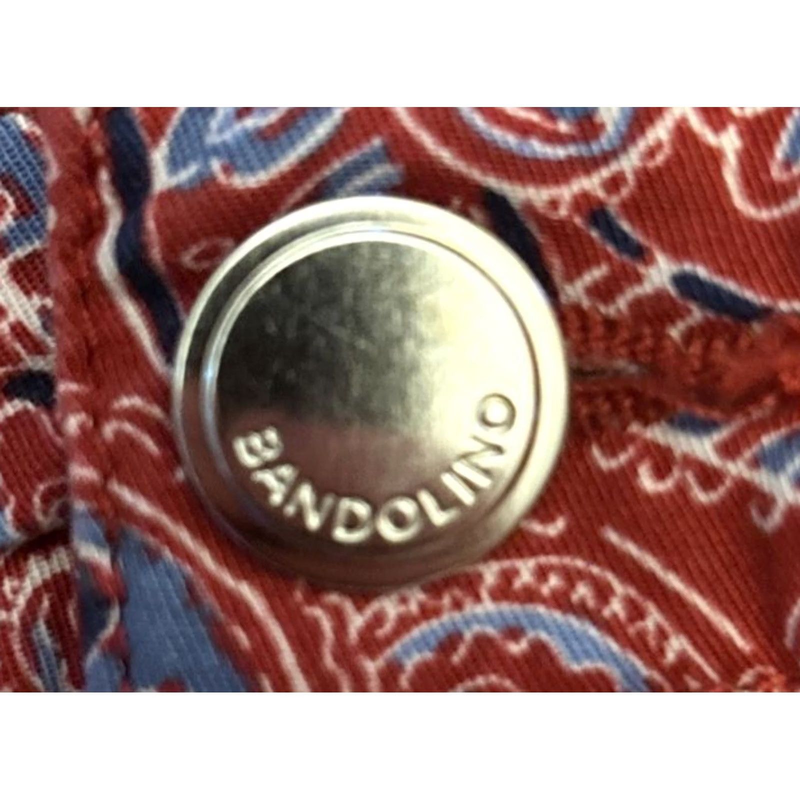 Vintage Bandolino Shorts Womens 12 pockets red blue Paisley Print Amy Missy Size 34" / US 12 / IT 48 - 5 Thumbnail