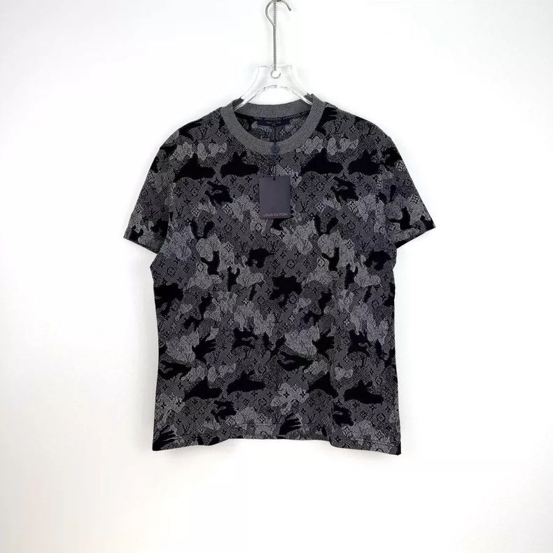 Louis Vuitton Louis Vuitton Dark blue short sleeve T-shirt with full logo Size US L / EU 52-54 / 3 - 3 Thumbnail