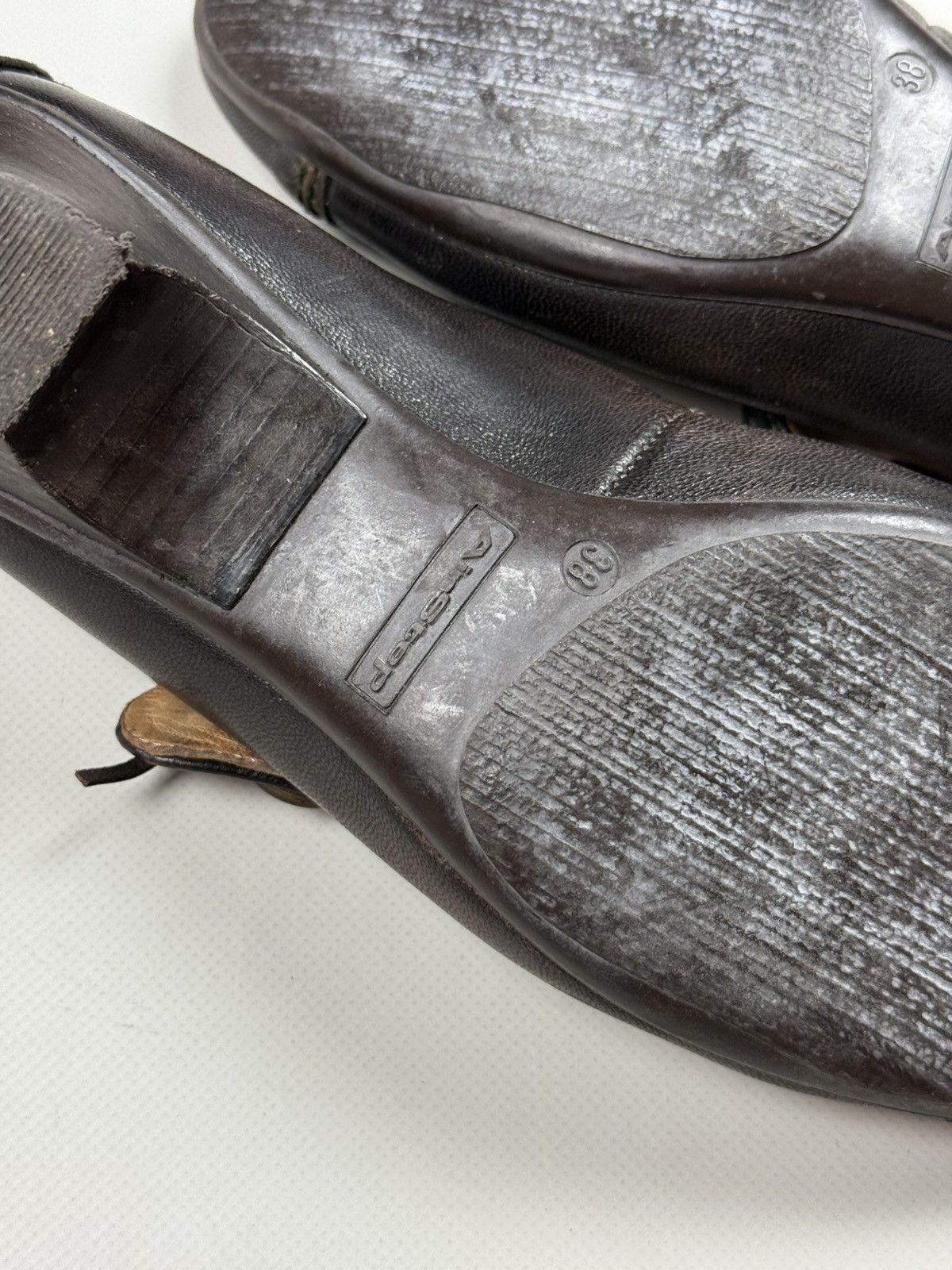 A.S.98 × Vintage Airstep Vintage Avant-Garde Ladies Leather Heeled Shoes Size US 8 / IT 38 - 24 Thumbnail